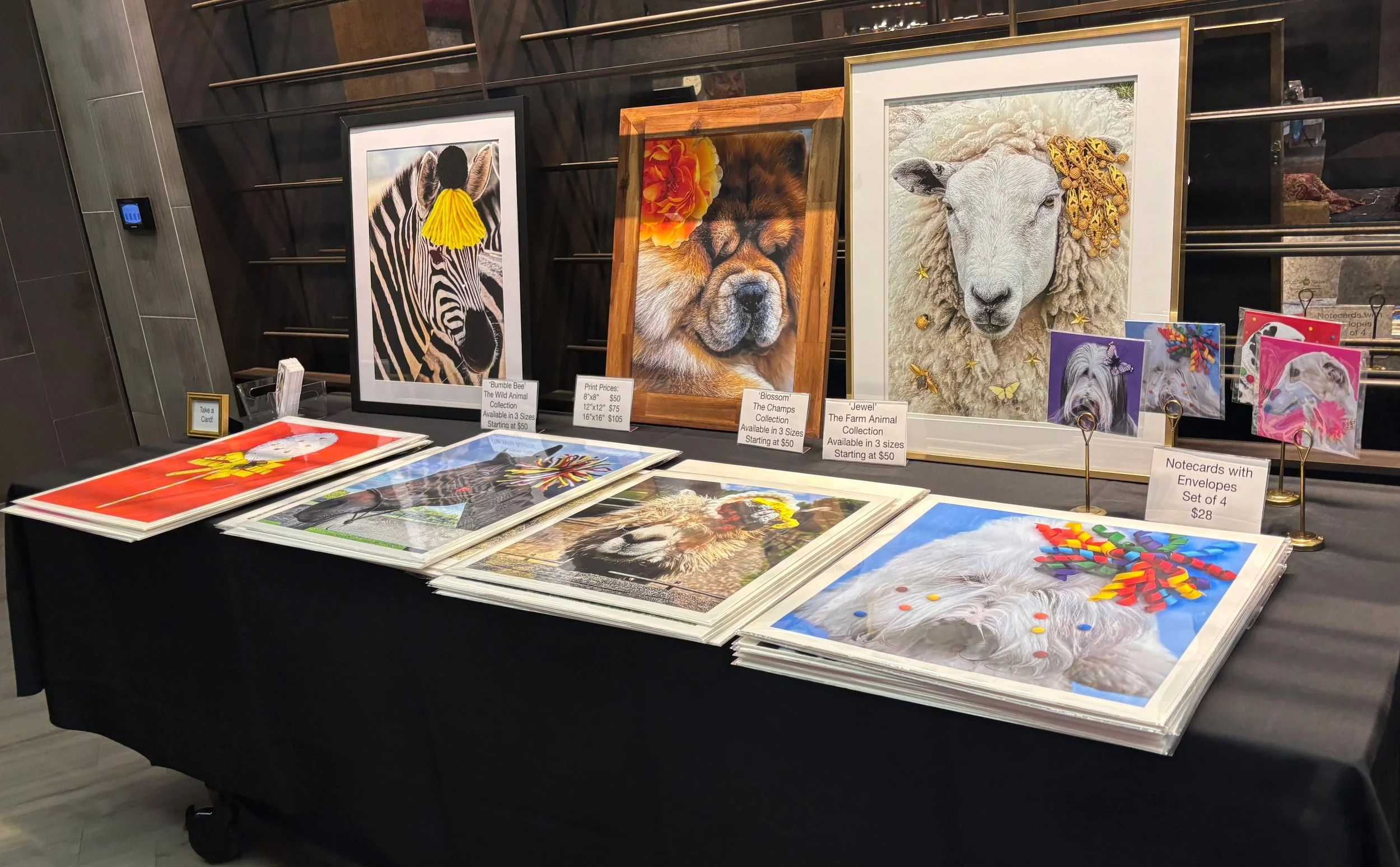 All set up and ready for a beautiful Mother&rsquo;s Day weekend at the Hudson River Spring Festival 🌷 @crotonarts @croton.arts 

I love seeing everything together on the table like this &mdash; the Wild Animals, The Champs, Farm Animals, and all the