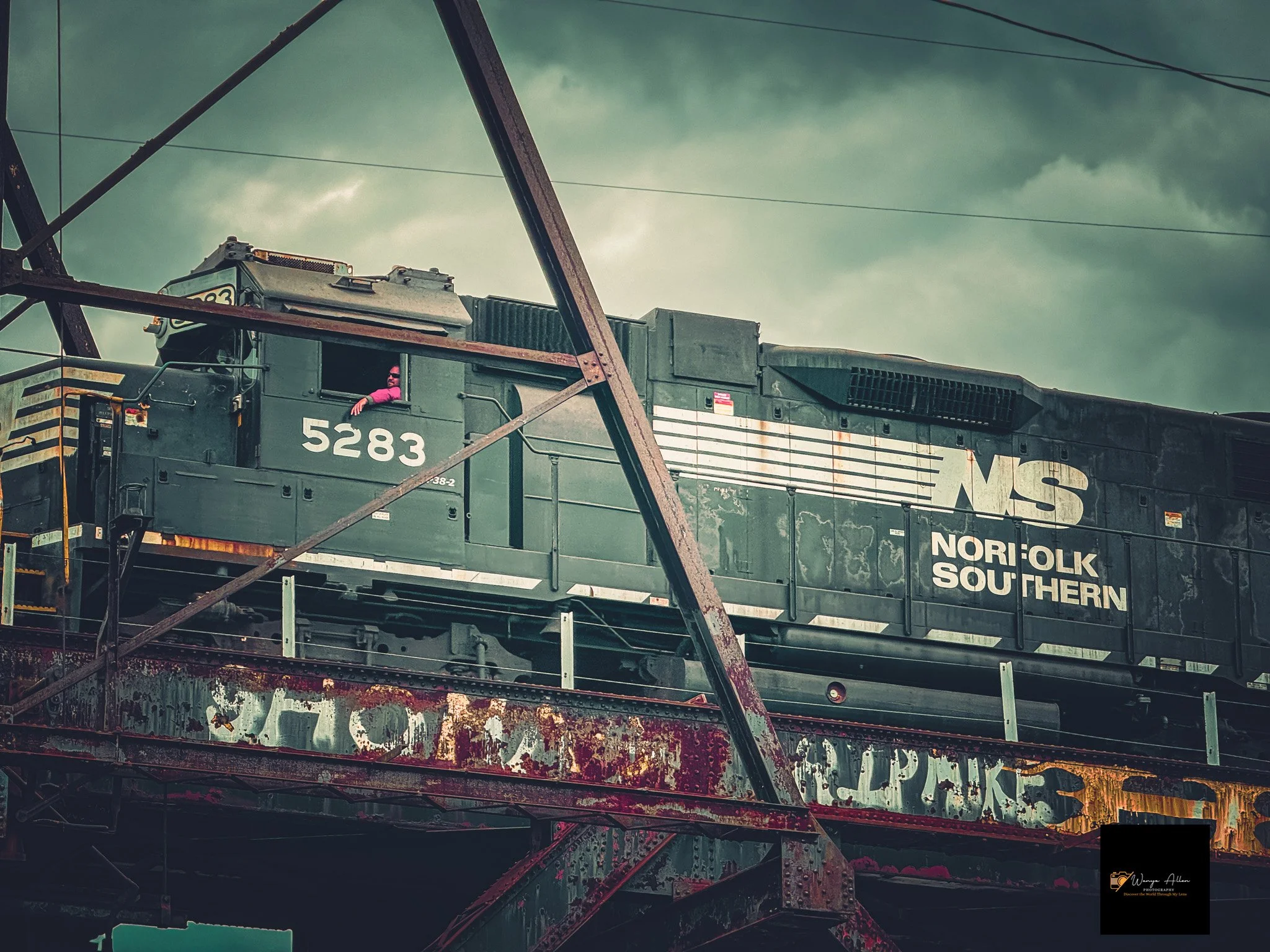 CSX Crossing the Bridge: A Moment on the Rails