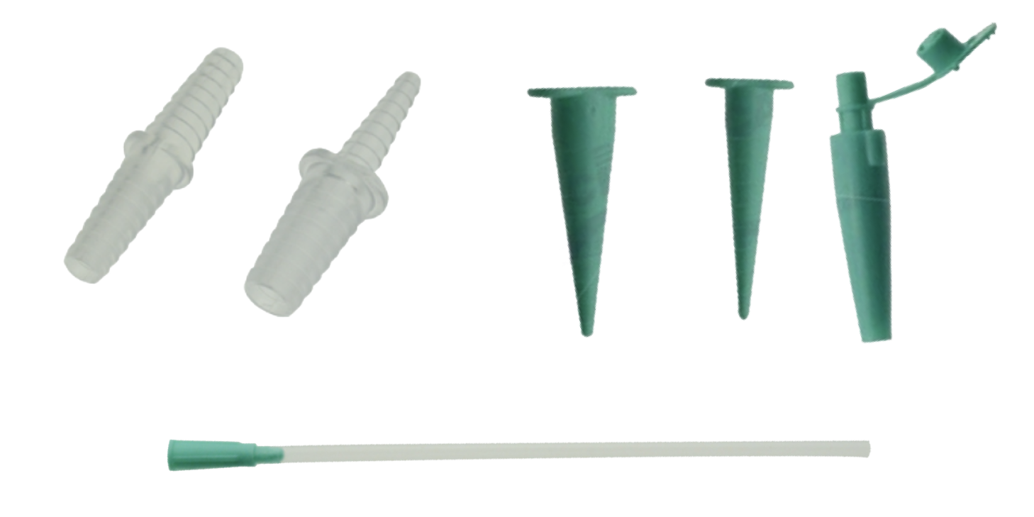 Connectors, spigots, foley adaptor, mixing cannula, medical supplies, meditech, medical consumables
