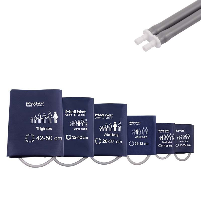 NIPB non invasive blood pressure cuffs, Dinaclick, Philips, GE, Bayonet, fitting, adult long, reusable, single patient use