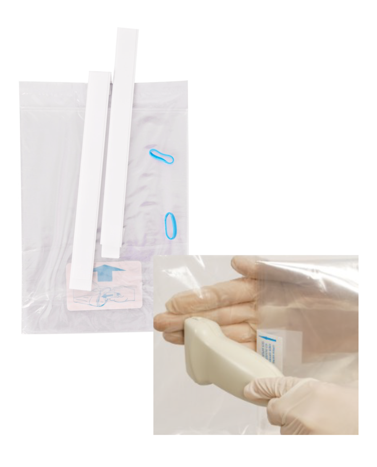 Ultrasound Probe Covers, adhesive ultrasound covers, ultrasound gel,  fixation bands