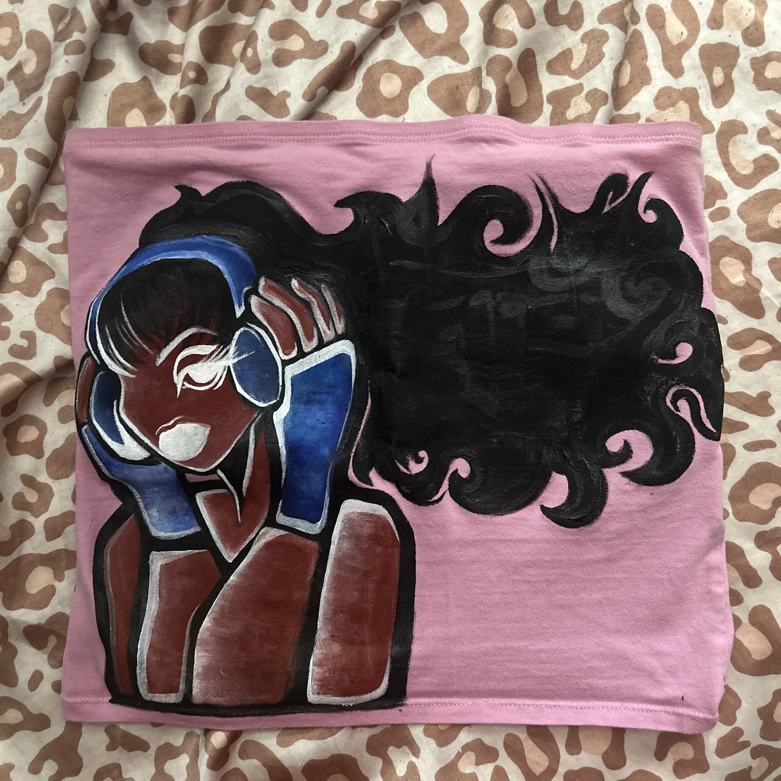 Headphones on - up cycled tube top