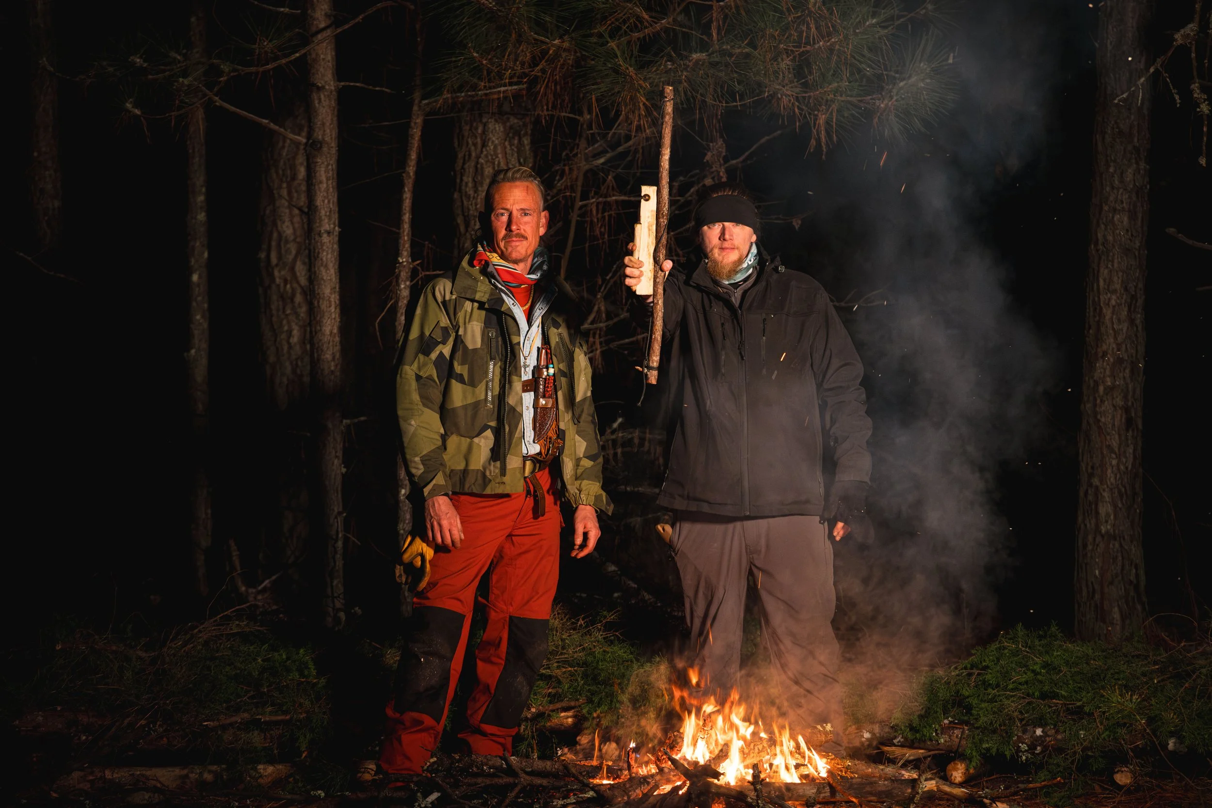 End of day one!  Fire ignited - in the woods and in the heart.  God is wild!