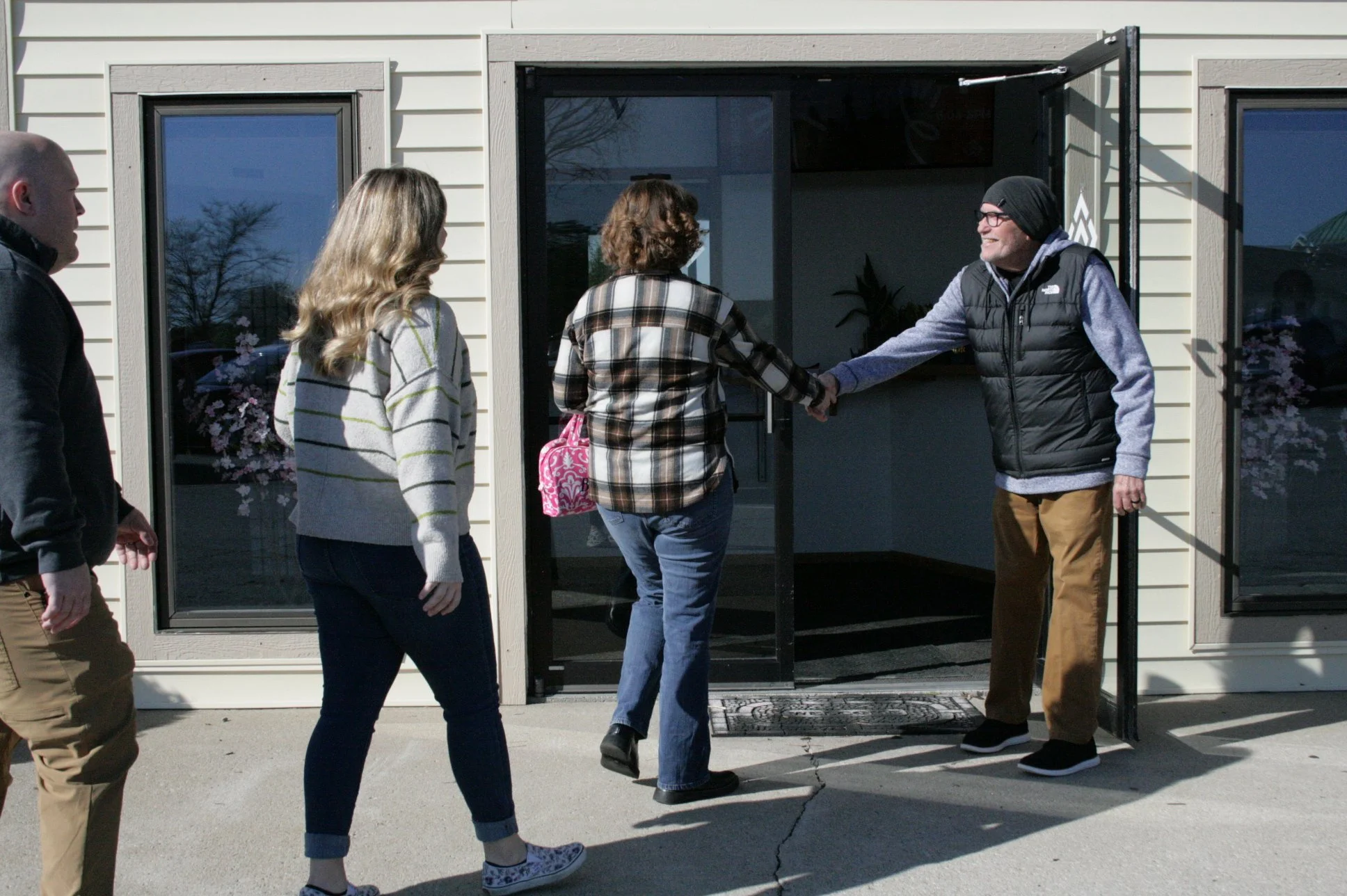 People being welcomed at Redeemer City Church