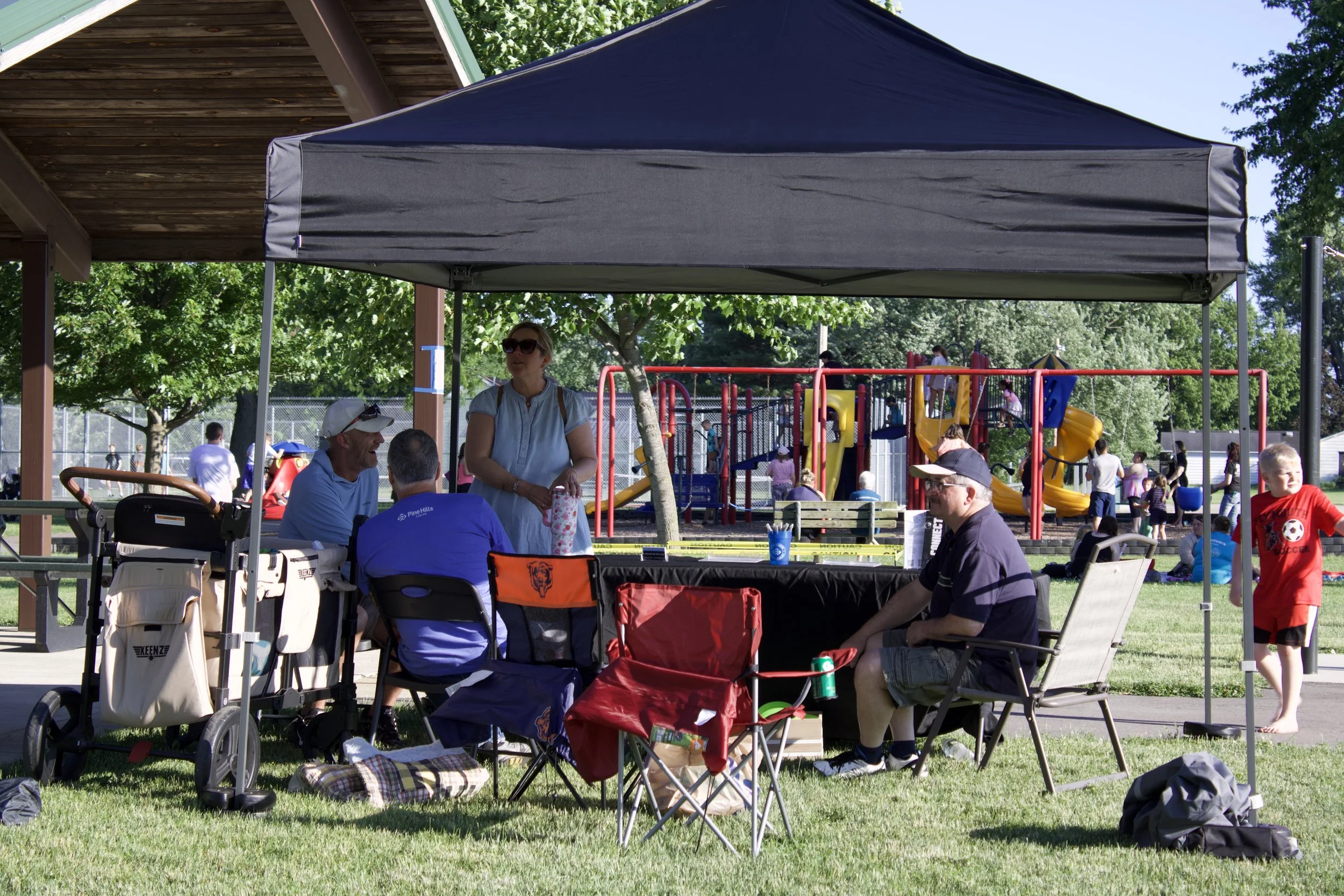 Redeemer City Church people gathered outdoors