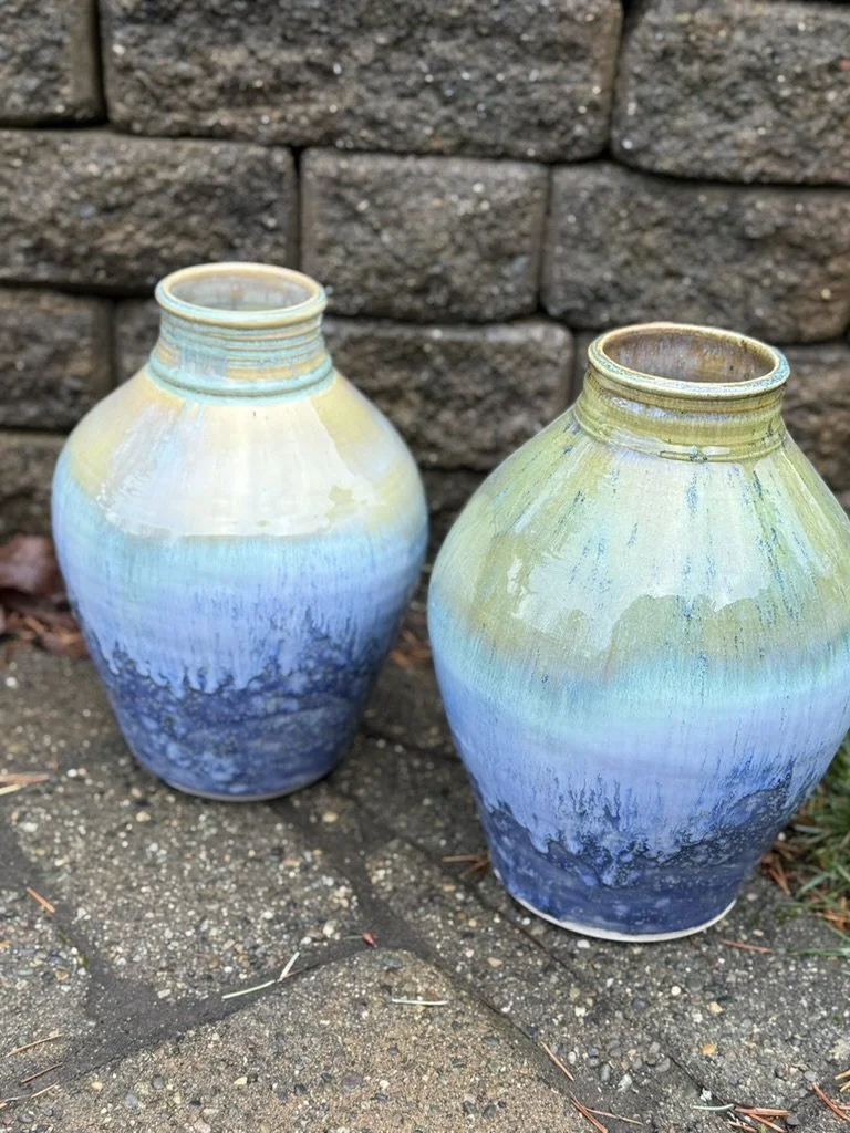 Sea Scape Oversized Floor Vase