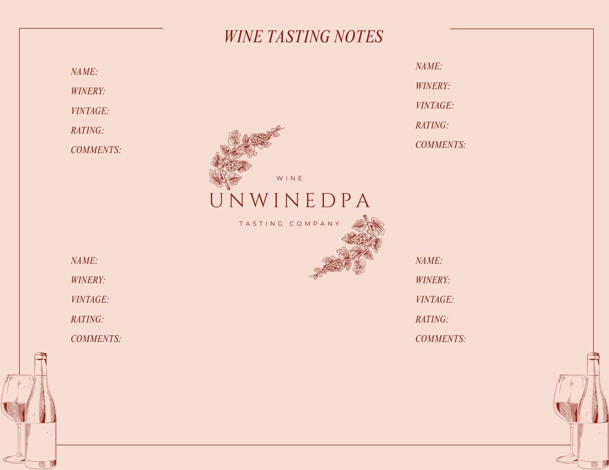 Wine Tasting Chart