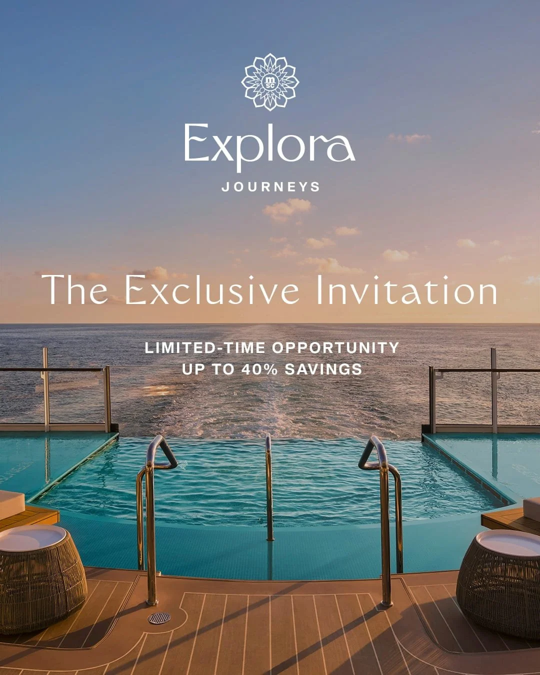 Discover The Exclusive Invitation from Explora Journeys and enjoy savings up to 40% with only a 5% deposit. Reserve by 1 December 2025 and step aboard your ocean-front home at sea.

Contact me and book your next Journey with me.
#ExploraJourneys #Oce