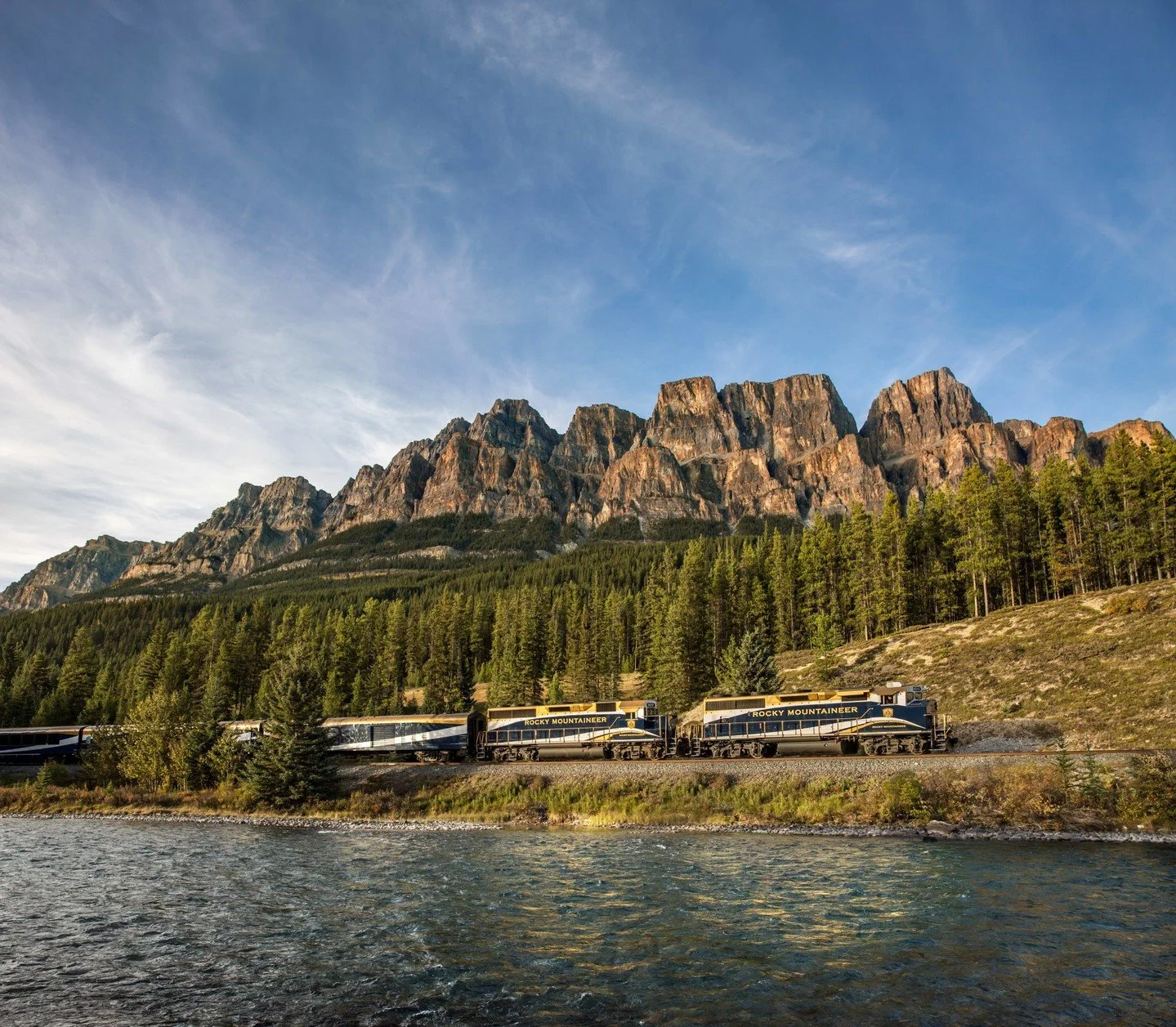 Experience the Canadian Rockies by rail with Rocky Mountaineer 🛤✨

The journey unfolds through panoramic glass-dome windows, offering uninterrupted views of mountains, lakes, and valleys.

Some of the stunning sights you&rsquo;ll see between Banff a