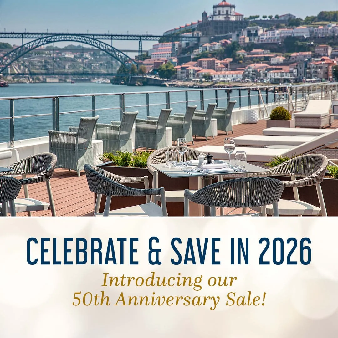 Introducing Uniworld's 50th Anniversary Sale!

Uniworld is thrilled to share that they are turning 50 this year, and they are celebrating by treating you to savings of up to 30% on select 2026 sailings!

This exclusive offer ends February 28, 2026. C