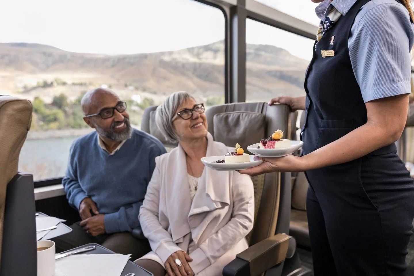 Enjoy SilverLeaf Service onboard Rocky Mountaineer and indulge all your senses. Pair stunning views of the Canadian Rockies with regionally-inspired dining brought right to your seat, like local braised short ribs or freshly baked pastries paired wit