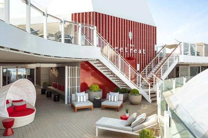 Escape to The Retreat for an unparalleled elevated experience! This exclusive area is designed for ultimate comfort and relaxation, making it the perfect getaway at sea. 🏖️

Ready to indulge in this elevated experience? 📞  #TheRetreat #BookCelebrit