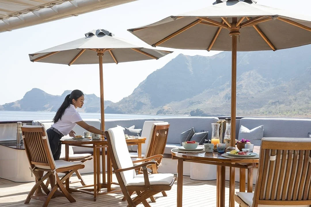Sail the pristine waters of Indonesia&rsquo;s coastline on a luxurious expedition yacht. Uniworld's Bali, Singapore &amp; Indonesia Expedition is the perfect adventure: scuba, snorkel, and kayak through pristine waters, walk the rosy sands of Pink Be