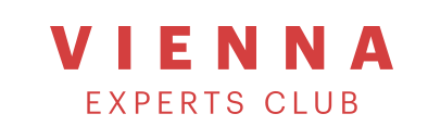 Vienna Experts Club logo in red text on a white background