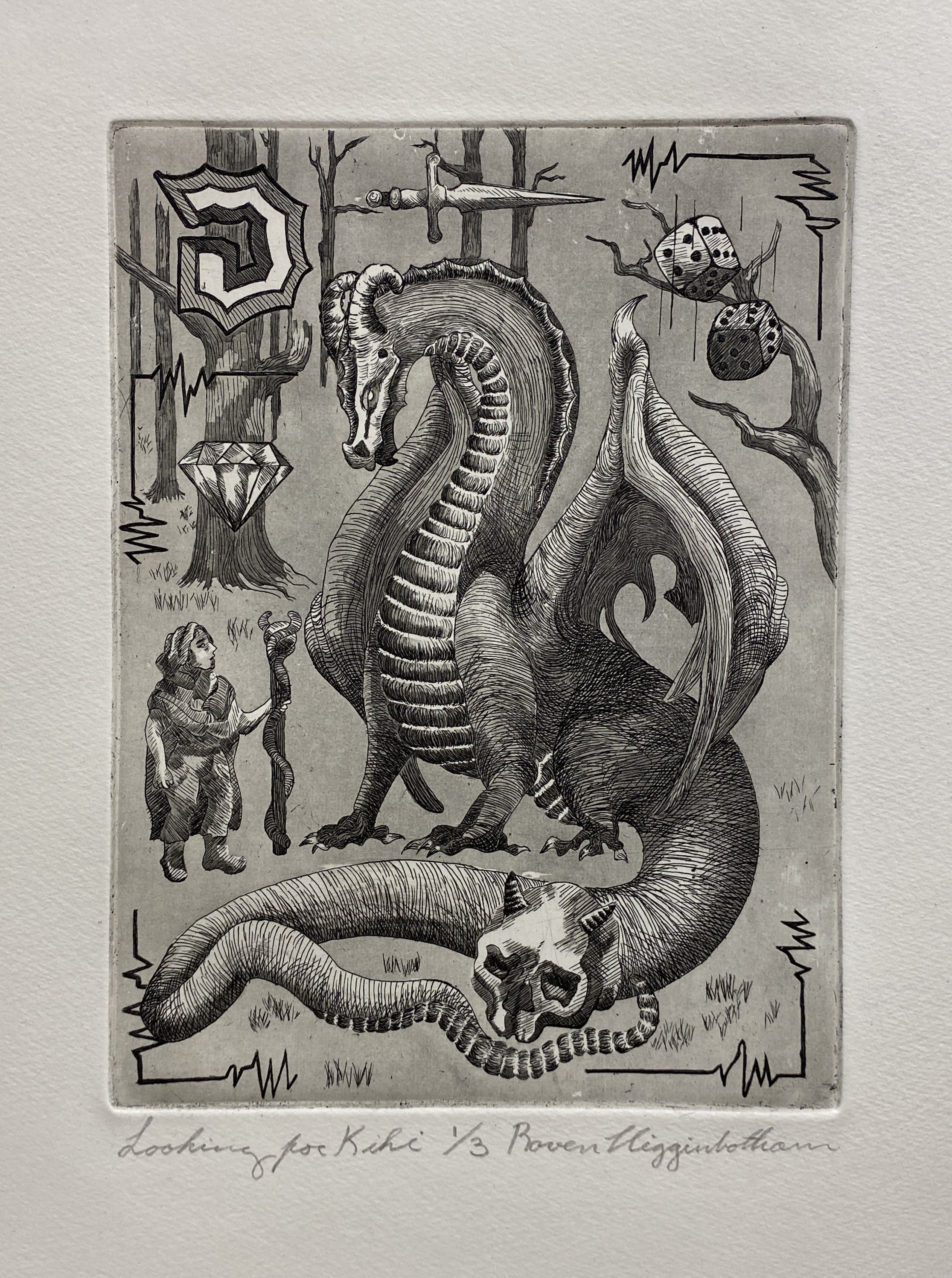 Title: Looking for Kiki
Date: 2021
Process: Intaglio 