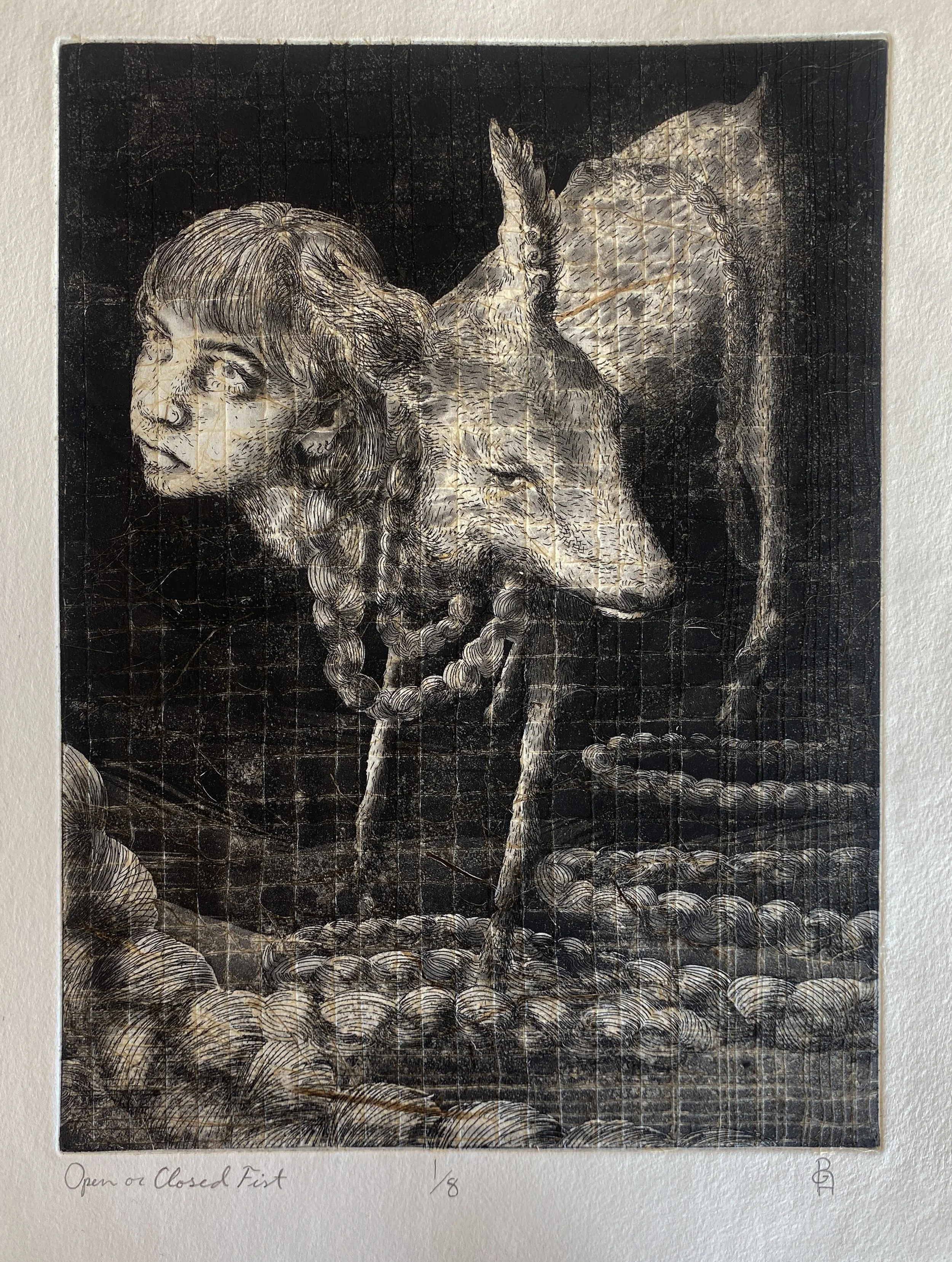 Title: Open or closed fist
Date: 2025
Process: Intaglio