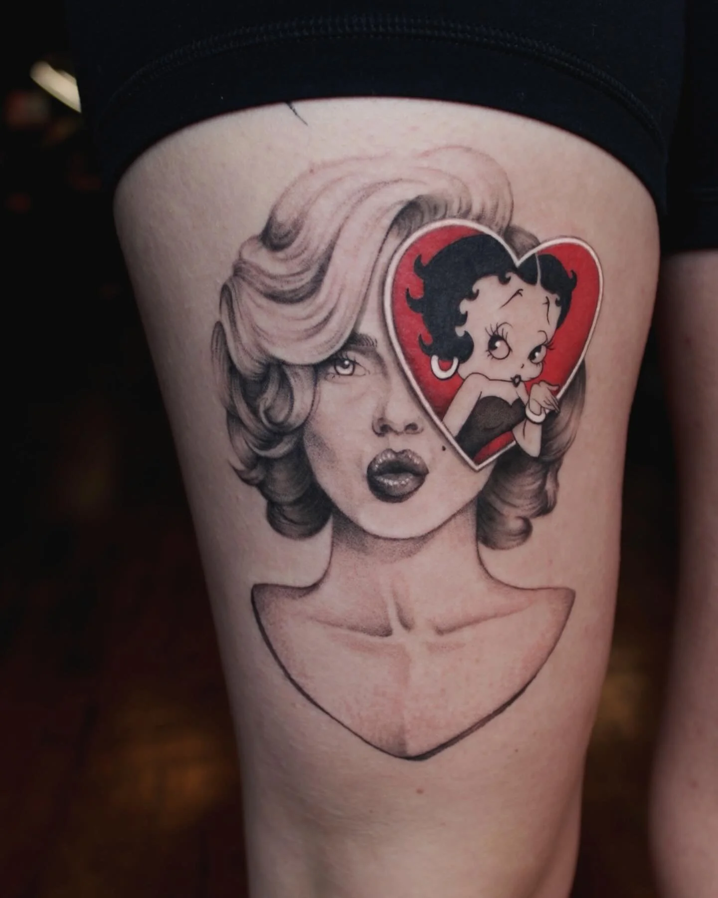 07 / 22 / 25
&bull;
Marilyn x Betty mashup!! Huge thanks for giving me freedom on this project:) It was so much fun to combine these two!!
&bull;
&bull;
#tattoo #tattooartist #omaha #omahatattoos #omahatattooartist #nebraska #nebraskatattoo #nebraska