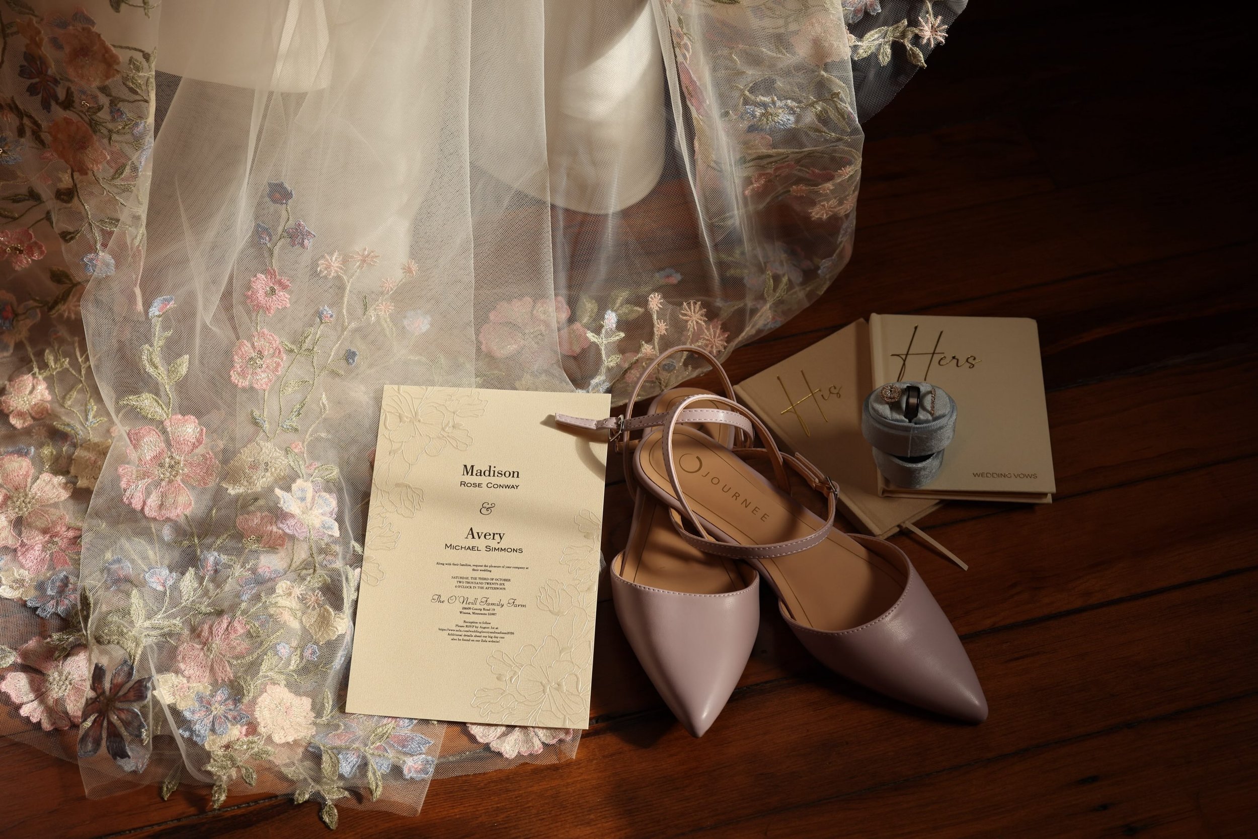 The rings. The vows. The flowers stitched into her dress. The shoes. The handwritten vows read to each other in the morning. The people beside you while you get ready.

Individually, they&rsquo;re details. Together, they tell the story.

Madison + Av