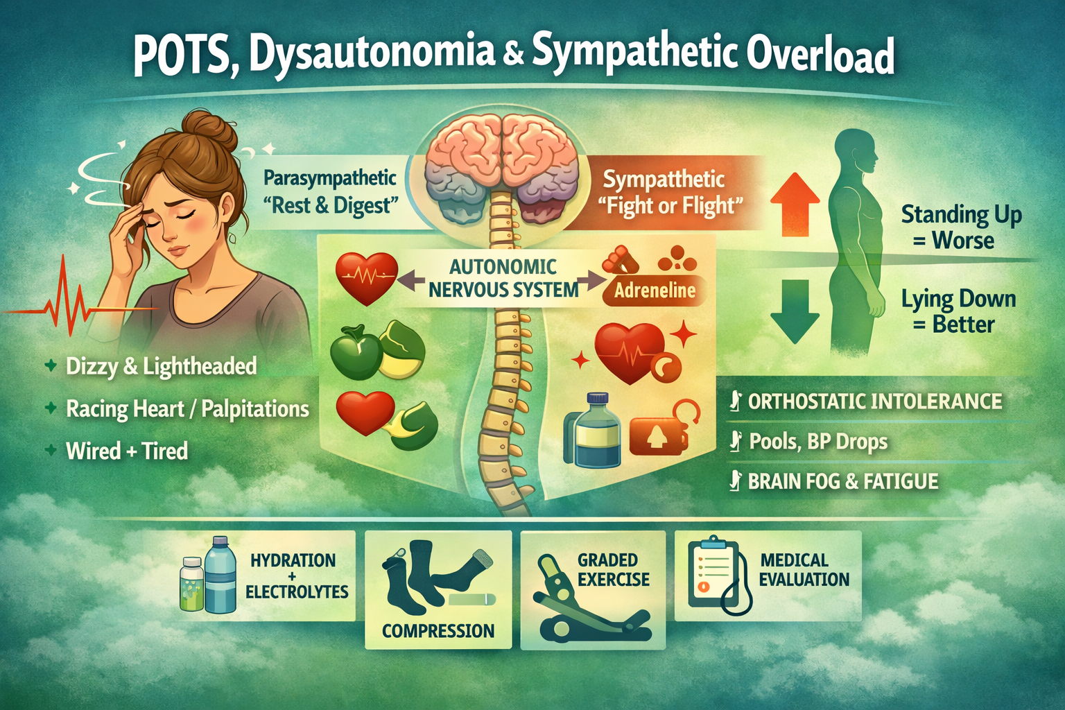 POTS, Dysautonomia &amp; “Sympathetic Overload”: Why You Feel Wired-Tired (and What Can Help)