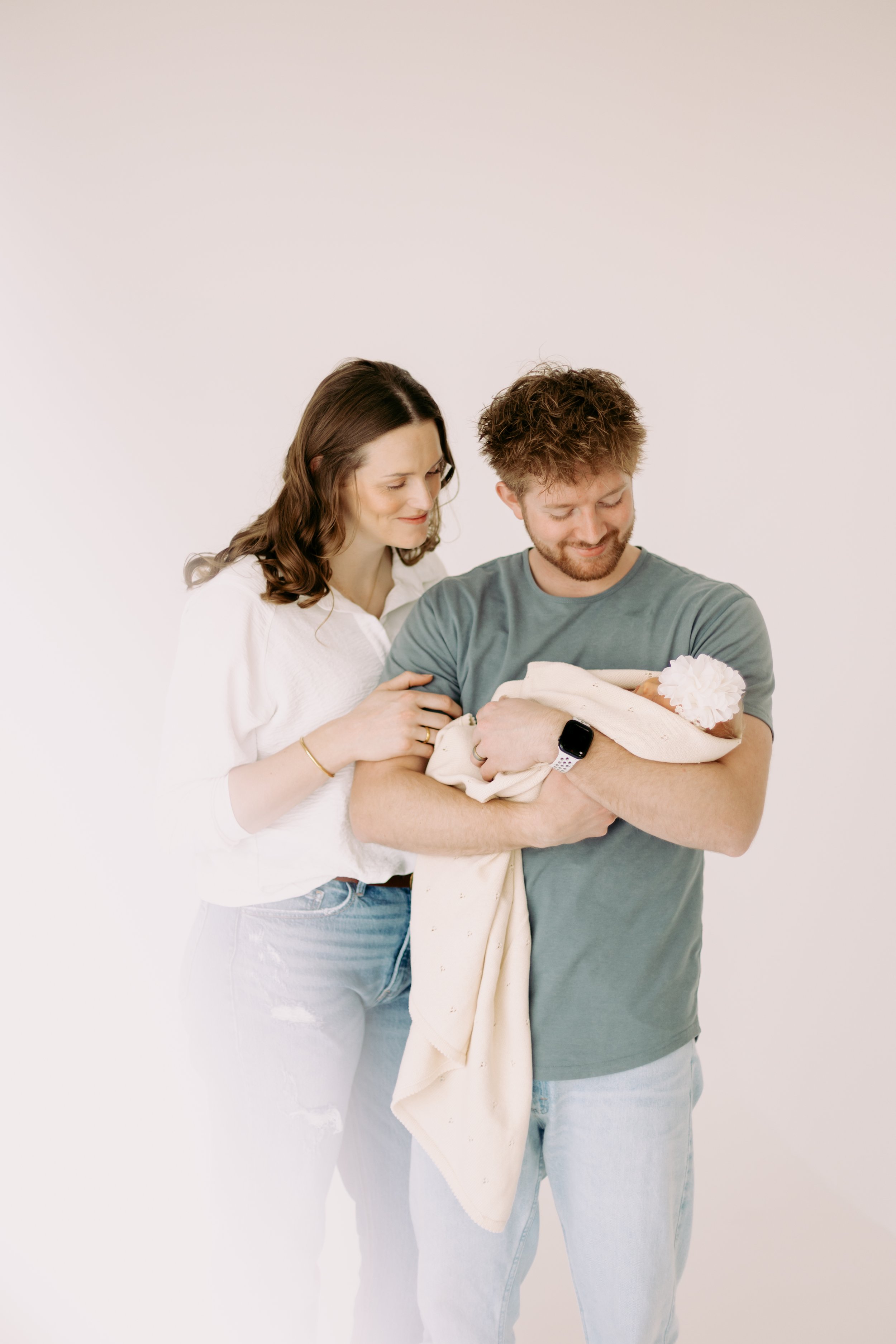 in studio Family photos, newborn baby, bountiful Utah