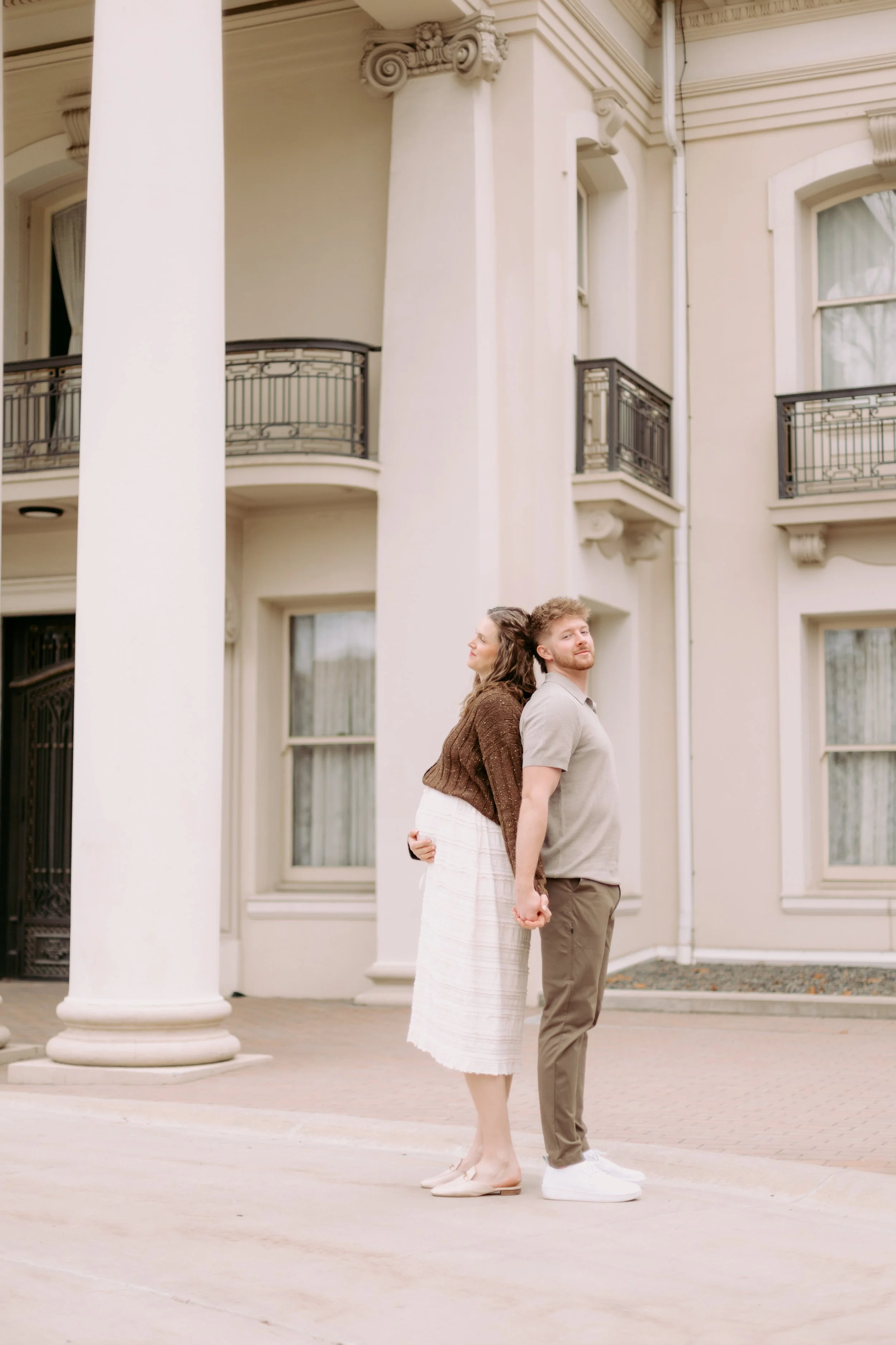 Maternity Photo of a couple. Taken outside in Salt Lake City Utah