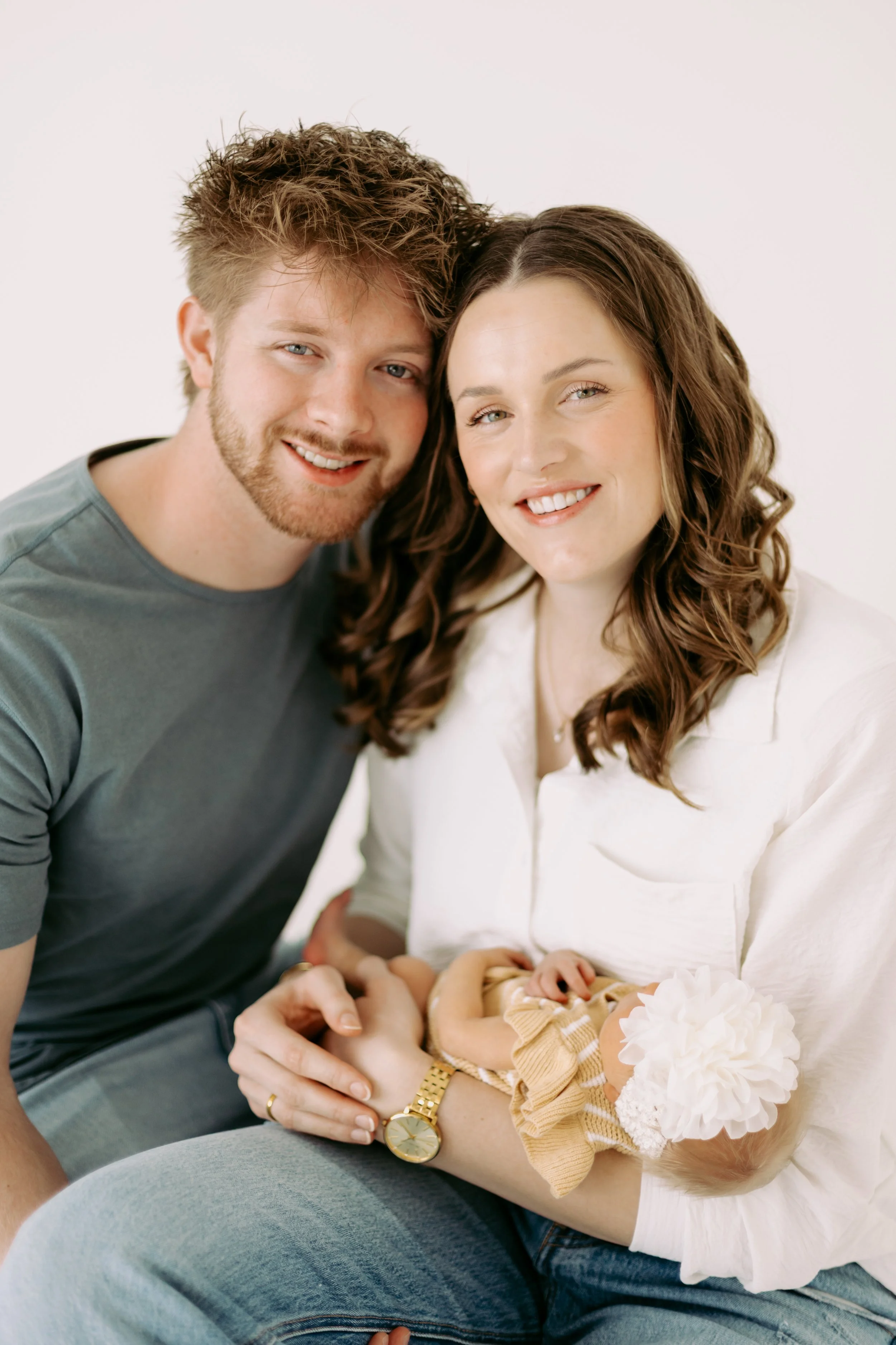 family photos, newborn, taken in studio