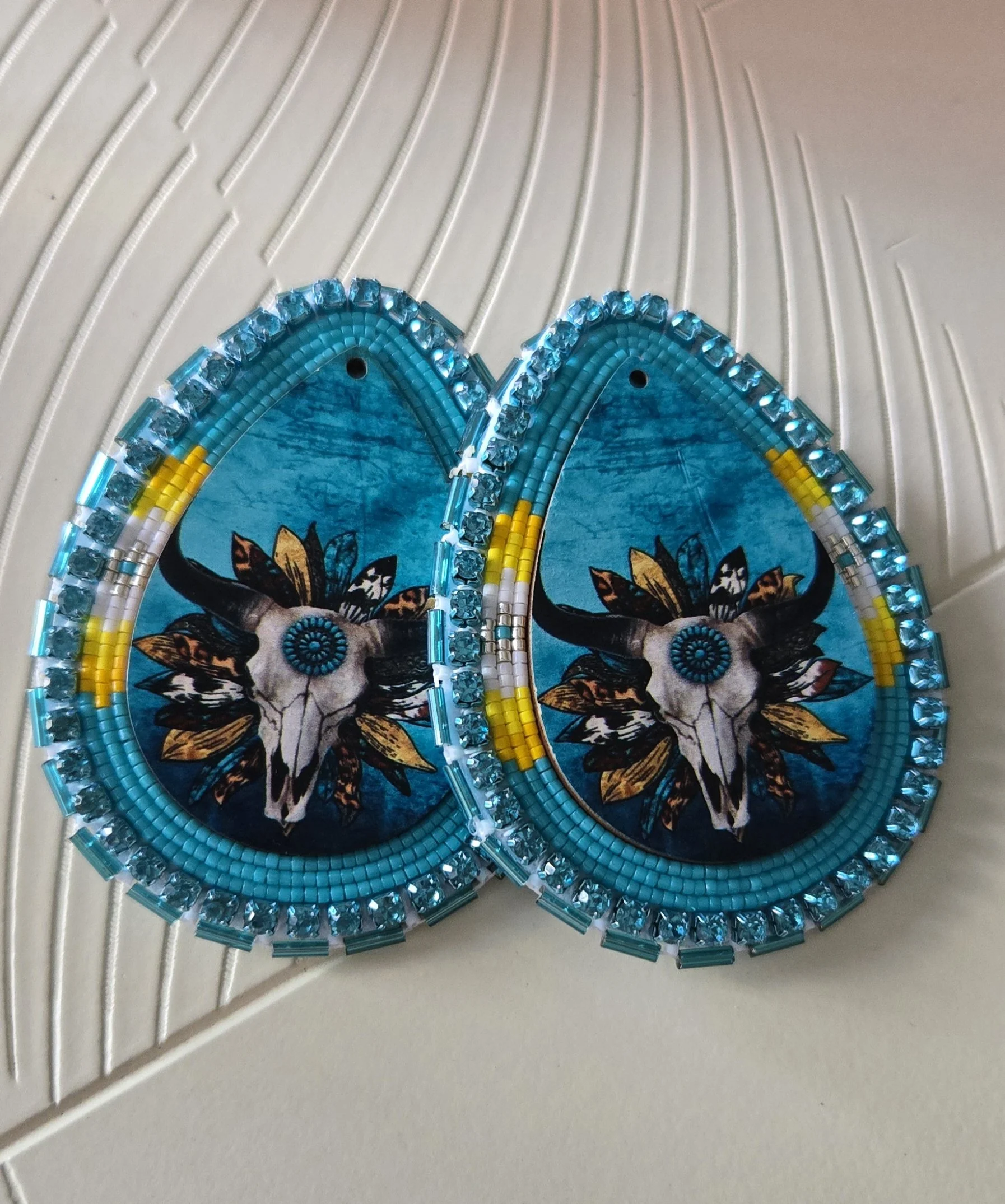 Teal Teardrop Earrings