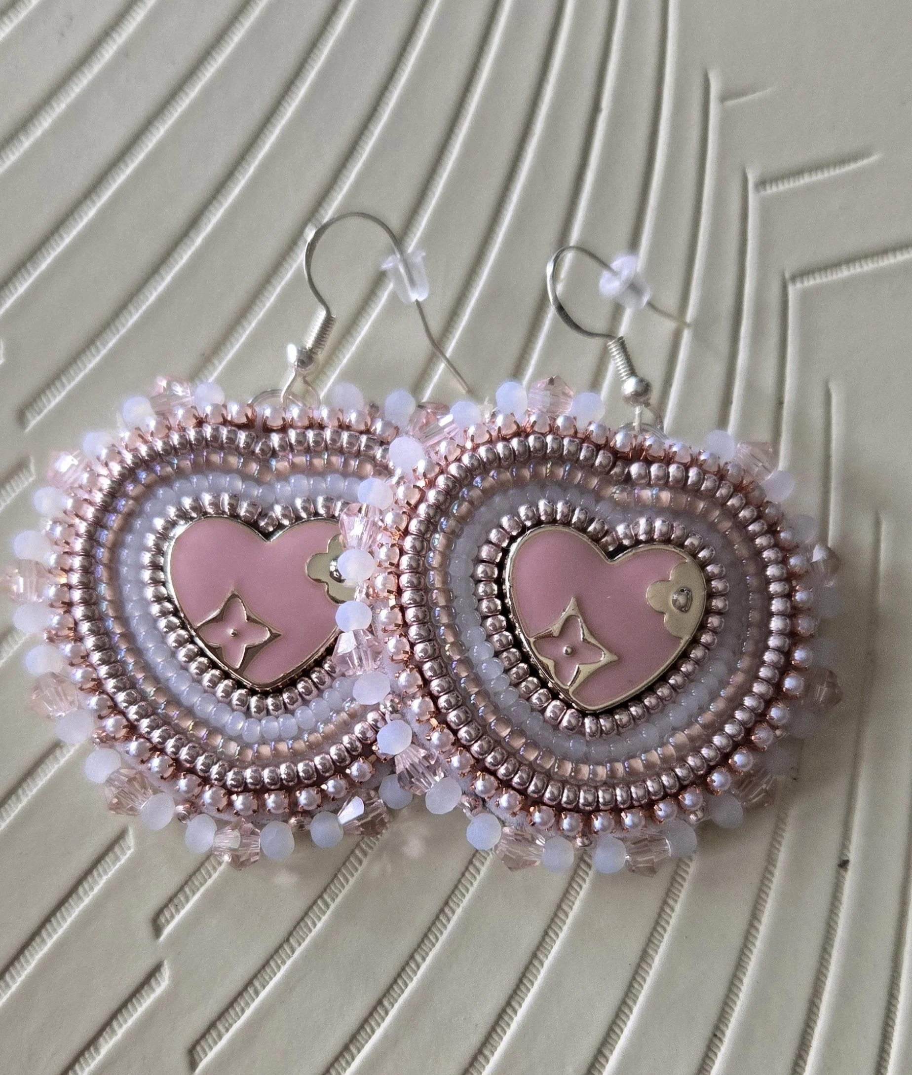 Pink Heart Earrings