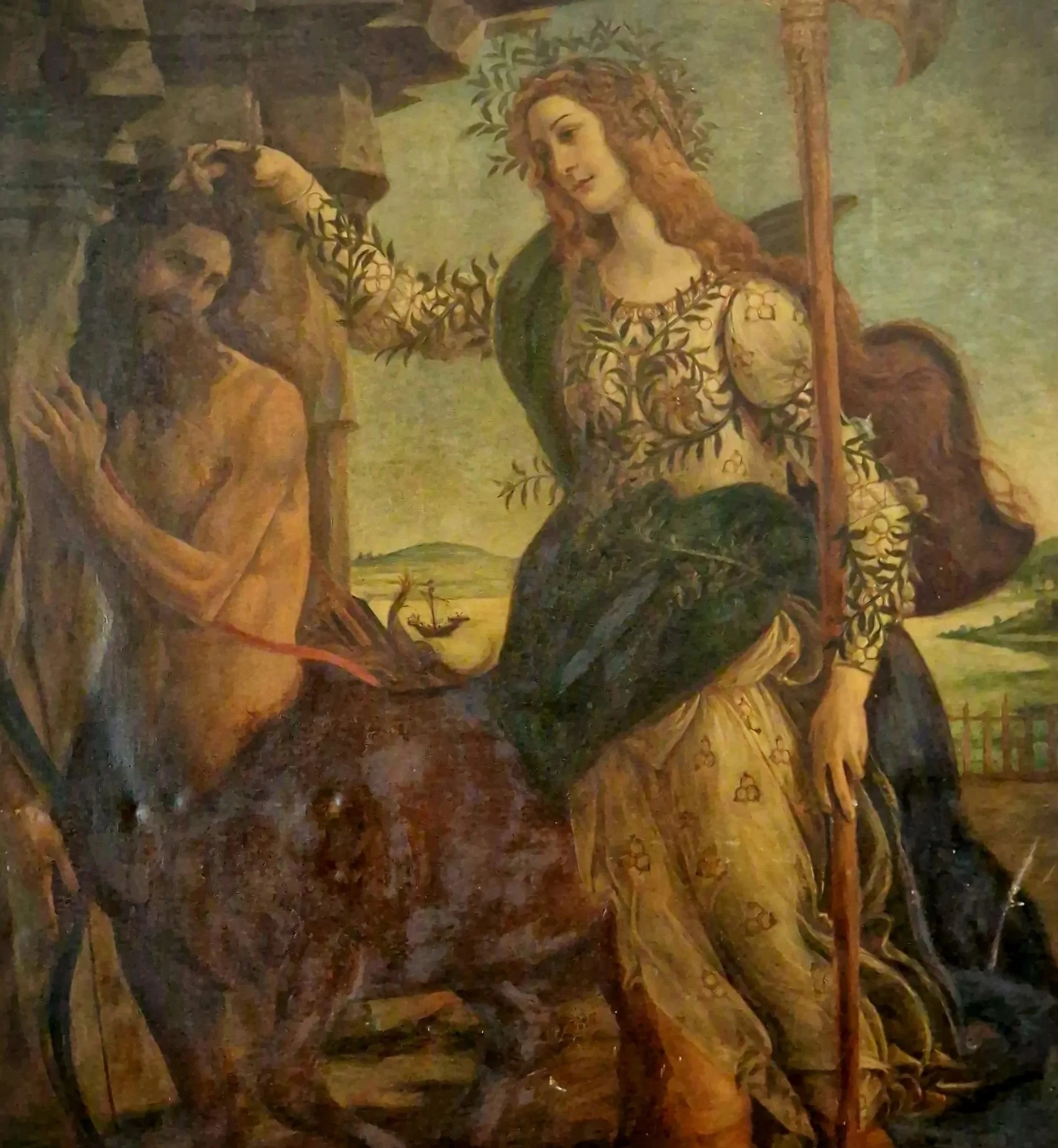Hans Lindner "1:1 Reproduktion des Gemäldes 'Pallas und der Kentaur' von Sandro Botticelli" 1903