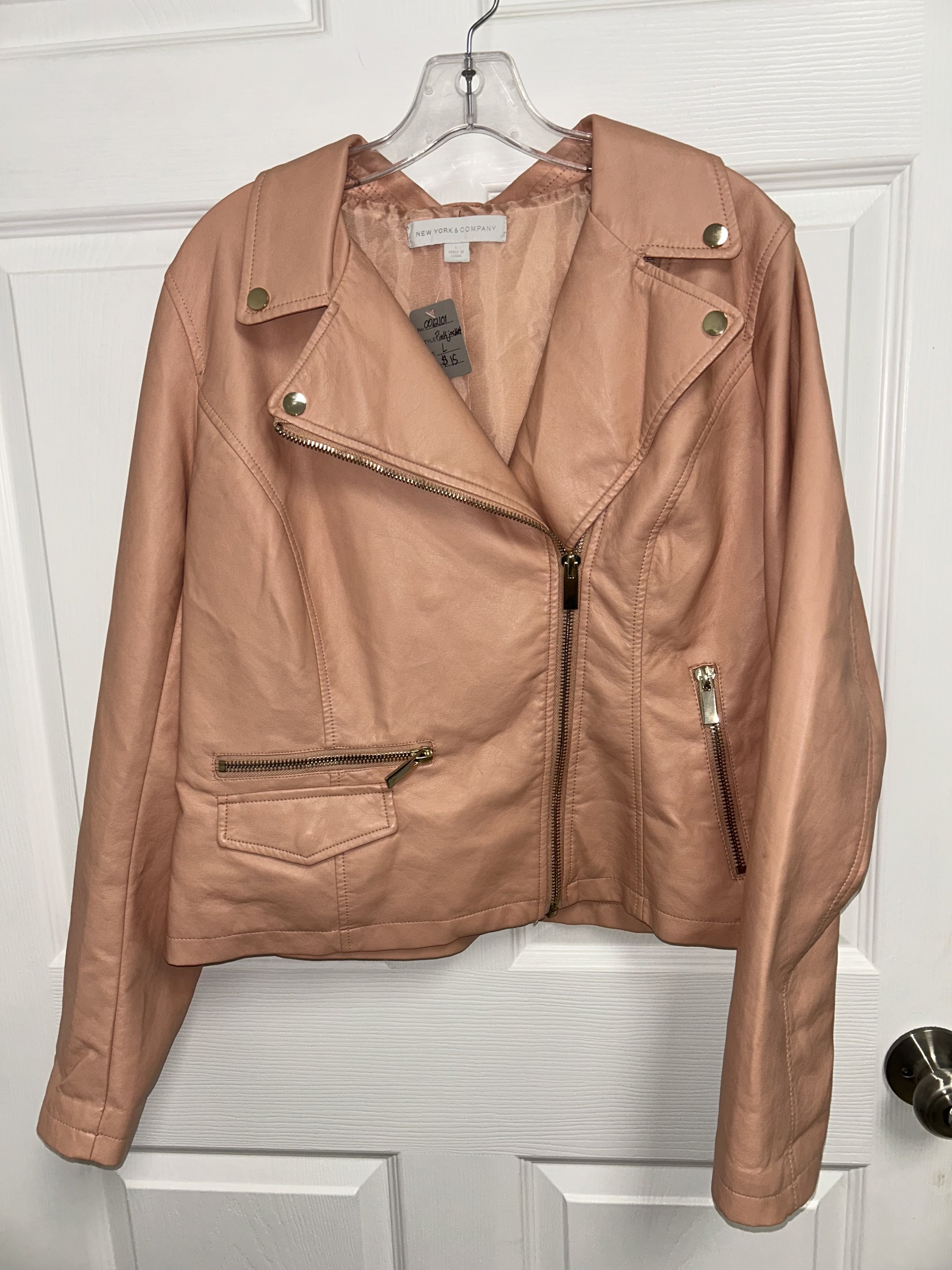 Consignment rose leather jacket