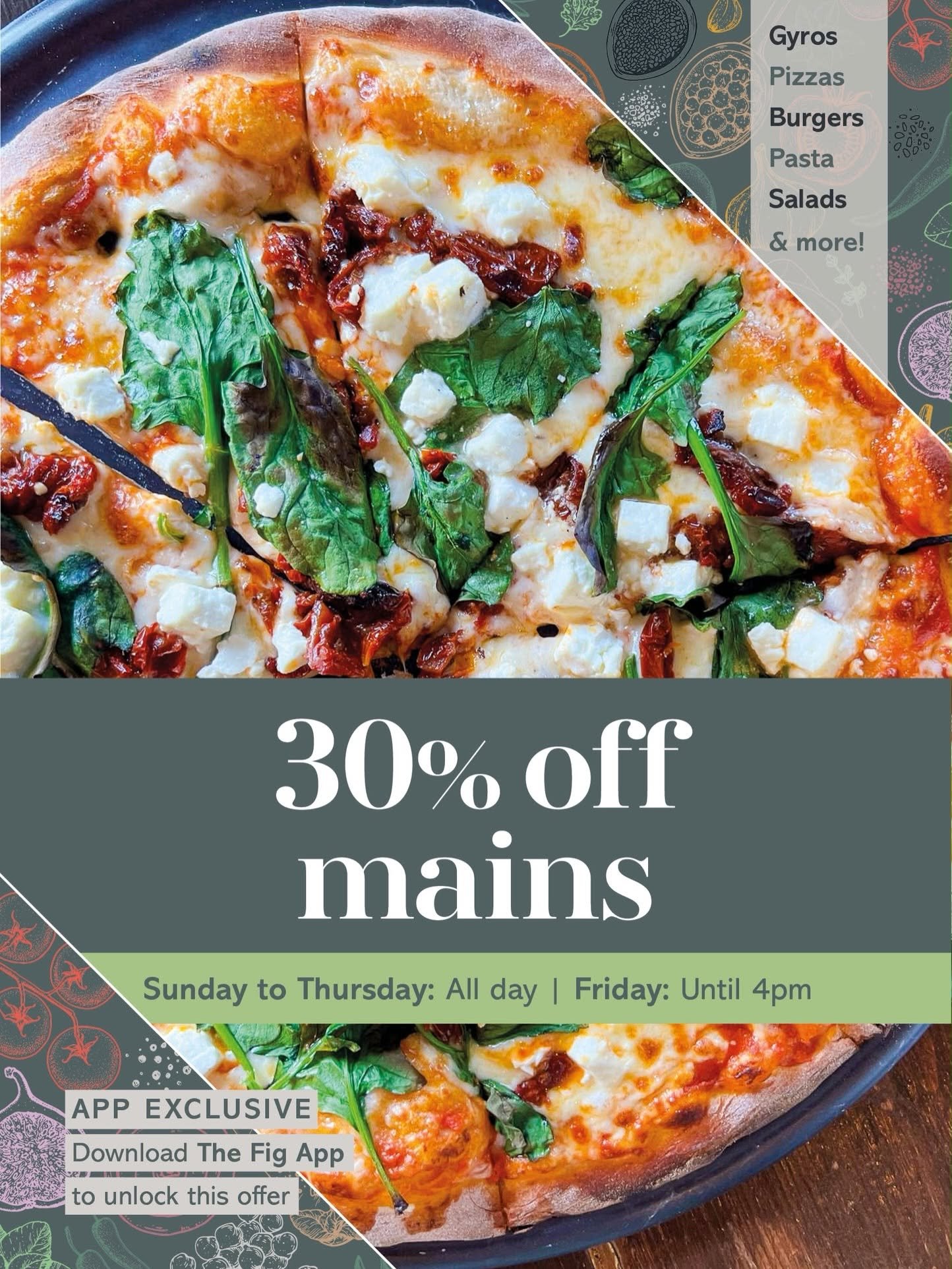 30% Off Mains This Week