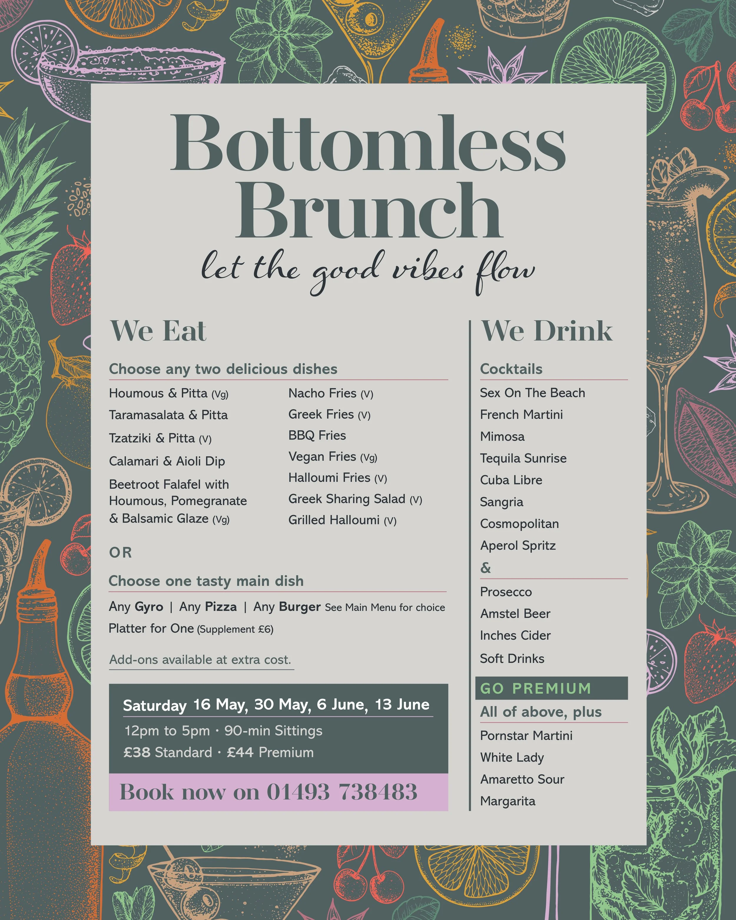 Bottomless Brunch Menu at the Fig