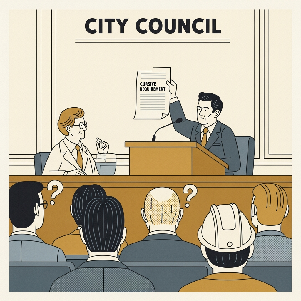 Councilwoman Demands Permits Be Submitted in Cursive