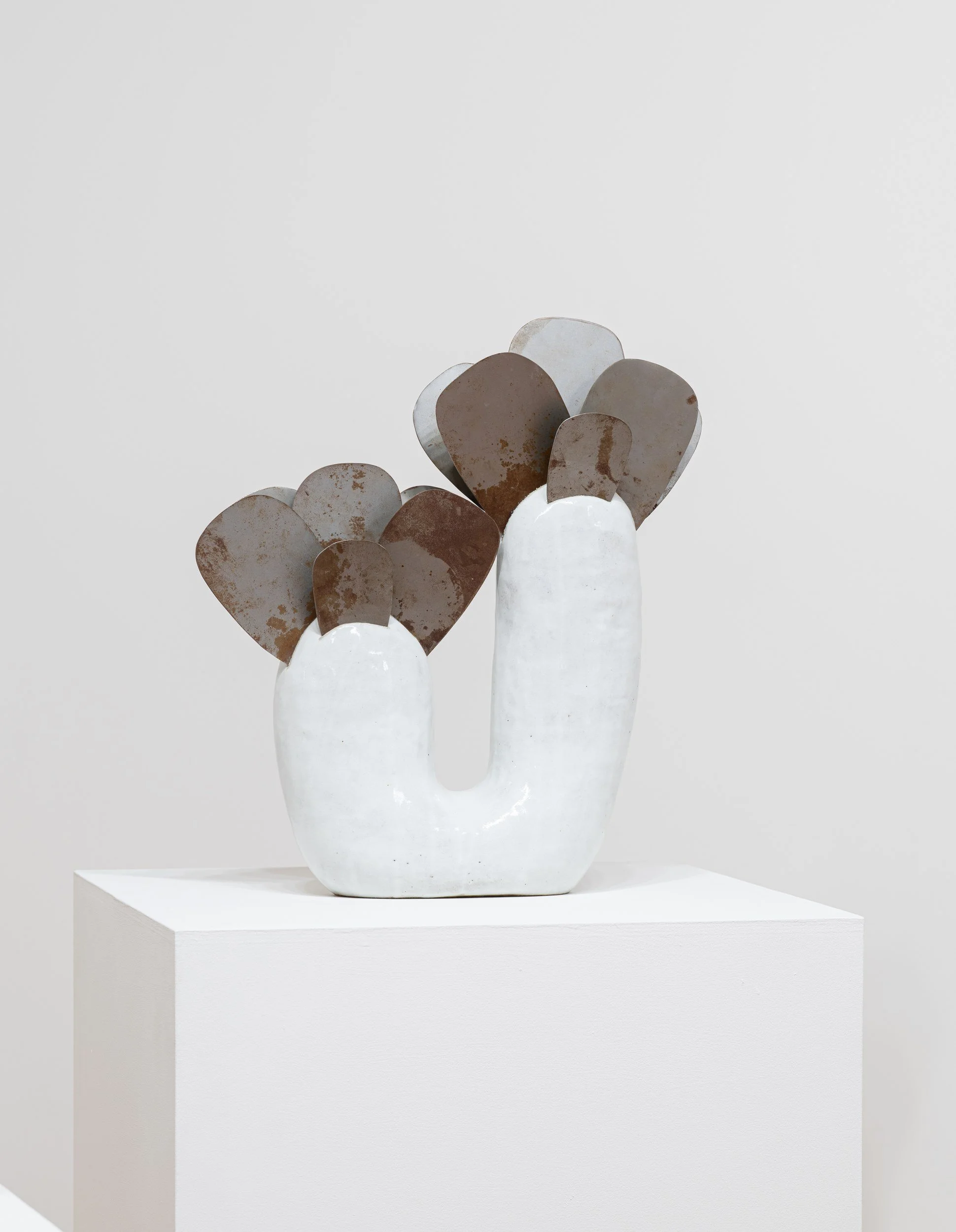 Bloom #7, 2024  Metal and glazed ceramic  19.5 × 18 × 5 inches 
