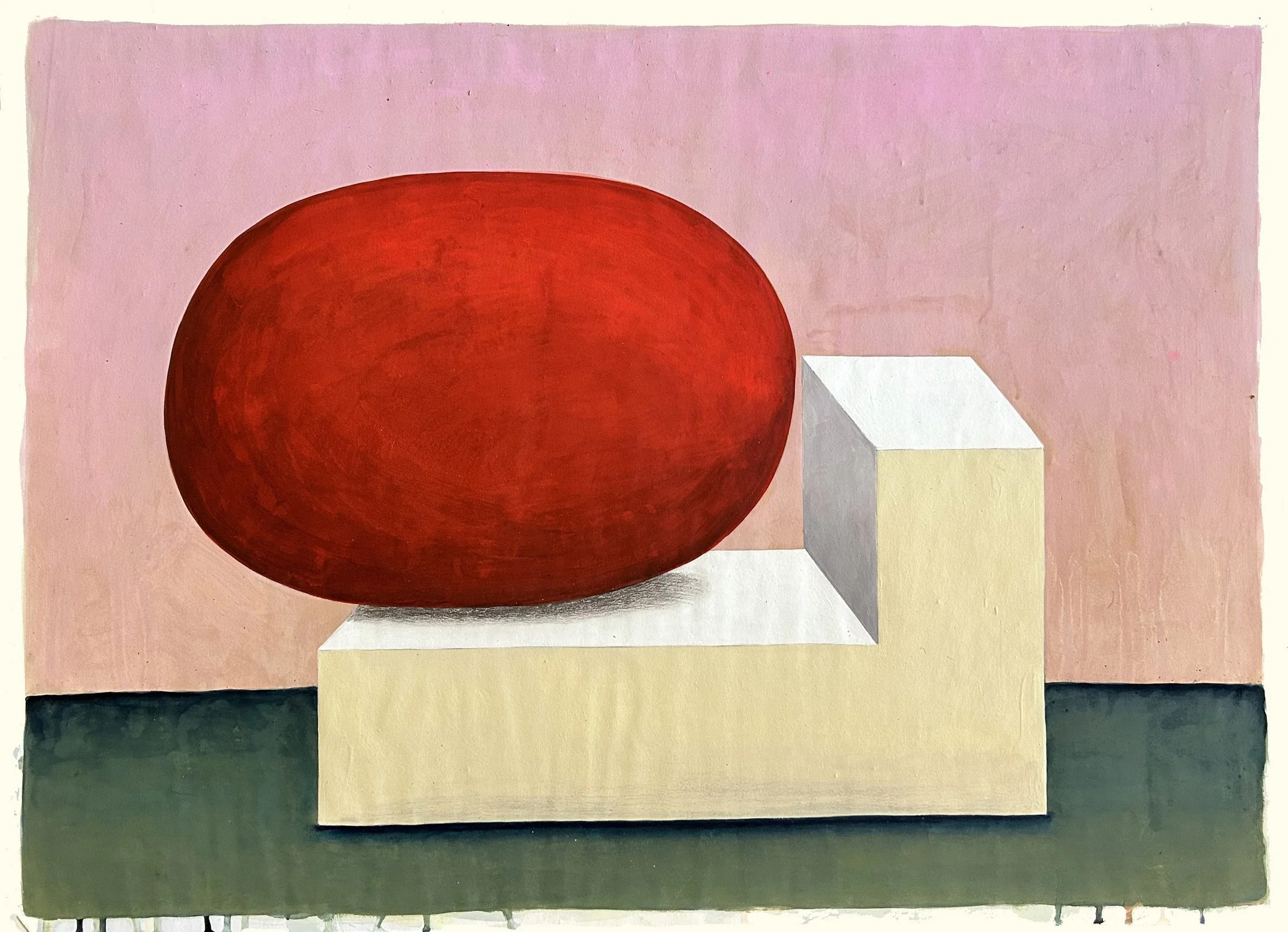  Paper #11, 2025  Acrylic on paper  30 × 22 inches 