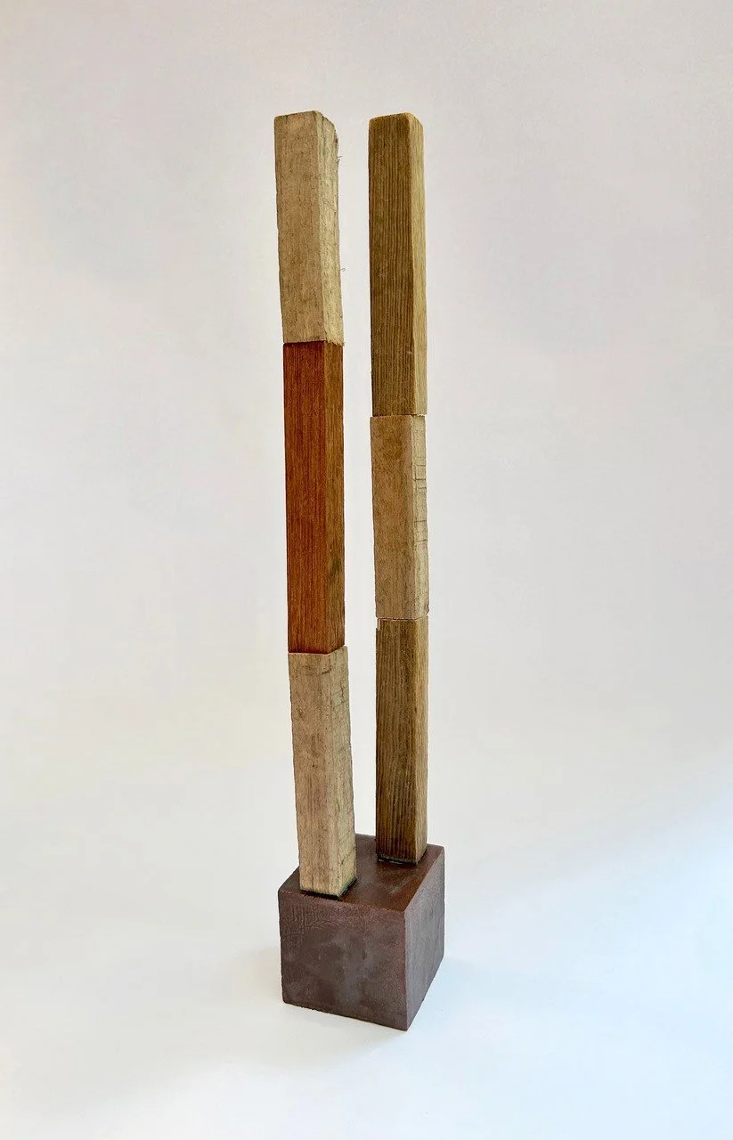  TC #2, 2025  Wood and glazed ceramic  20 × 3 × 3 inches 
