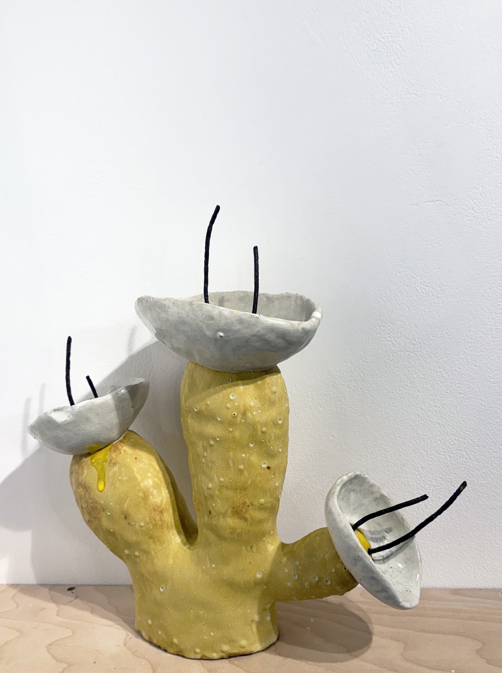  TC #39, 2026  Metal and glazed ceramic  14 × 14 × 5 inches 