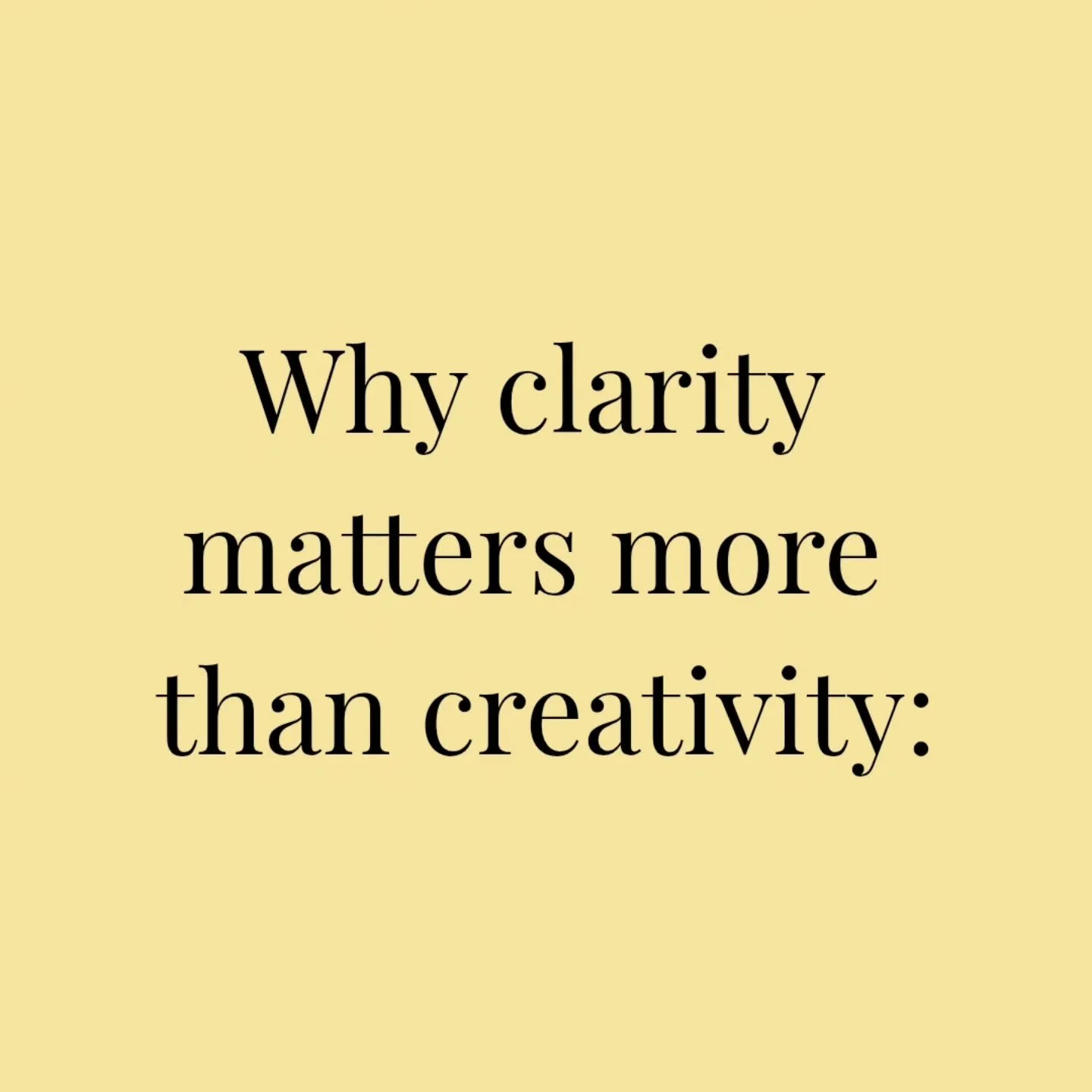 Now, I know that this opinion may be debated. 

But I believe that if your copy isn't clear, it won't be successful. 

Of course creativity is incredibly important in headlines, leads, and stopping that scroll. 

But at the end of the day even if cre