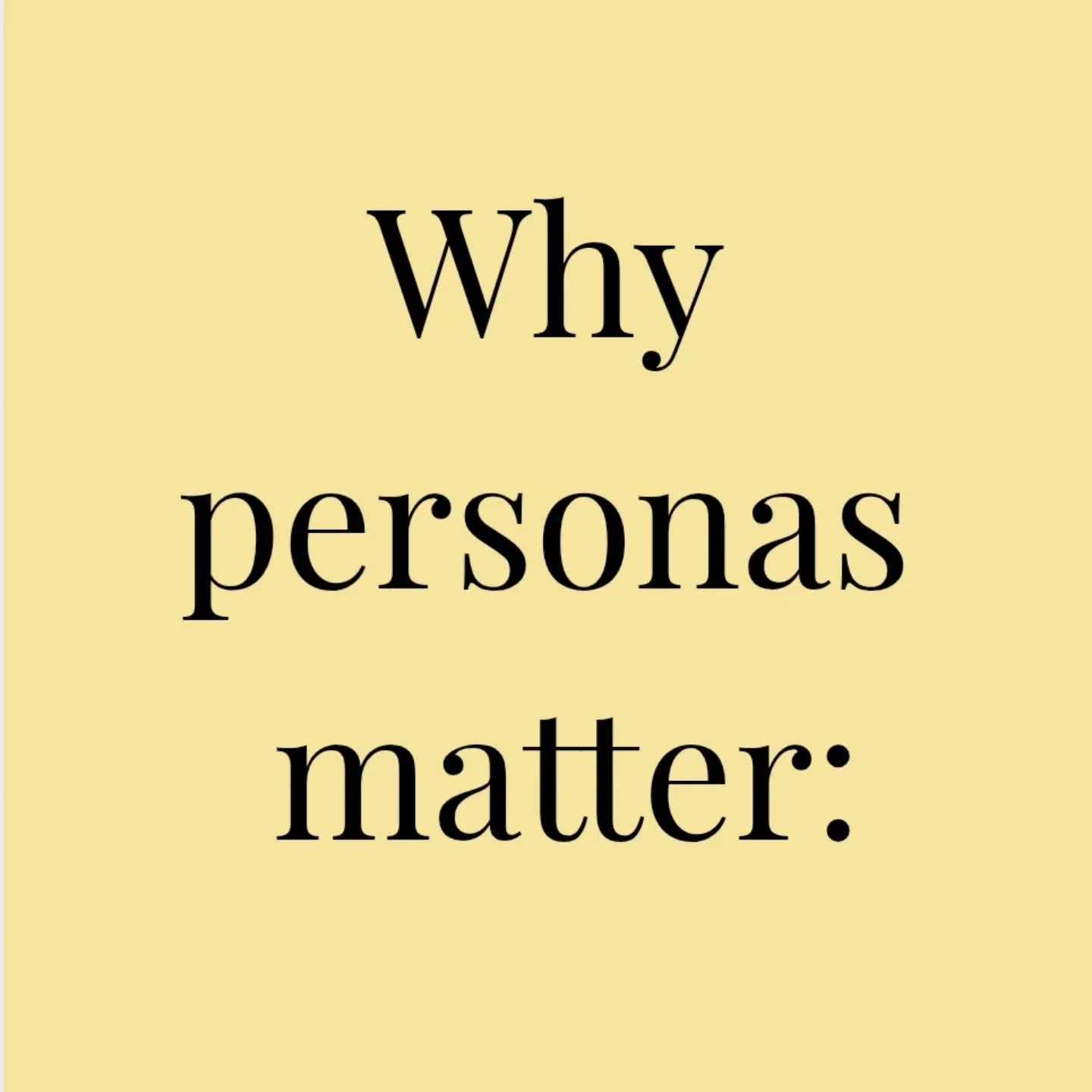 Because if you're talking to everyone, you're connecting with no one. 

➡️ Do you know your audience? 

One of the first things I ask my clients for is customer personas. I want to know who their audience really is: demographics; interests; values; m