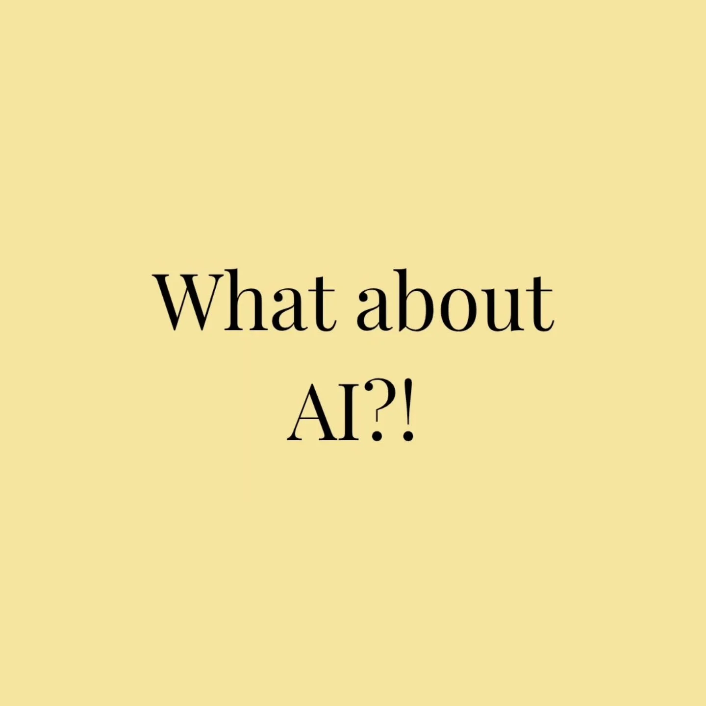 When I introduce myself as a copywriter, the most common question I get is: "What about AI?"

In my University of Toronto classes, AI was a common subject. In fact, one of my course titles changed to "Advanced Strategic Copywriting in 