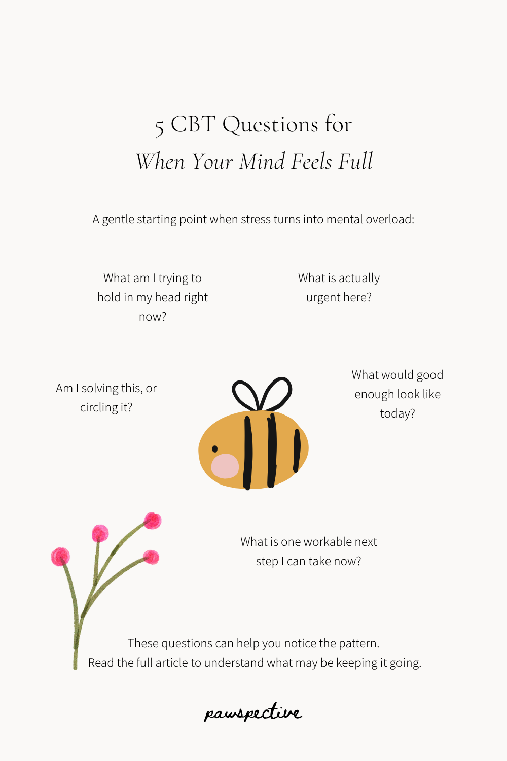 5 CBT Questions for full mind