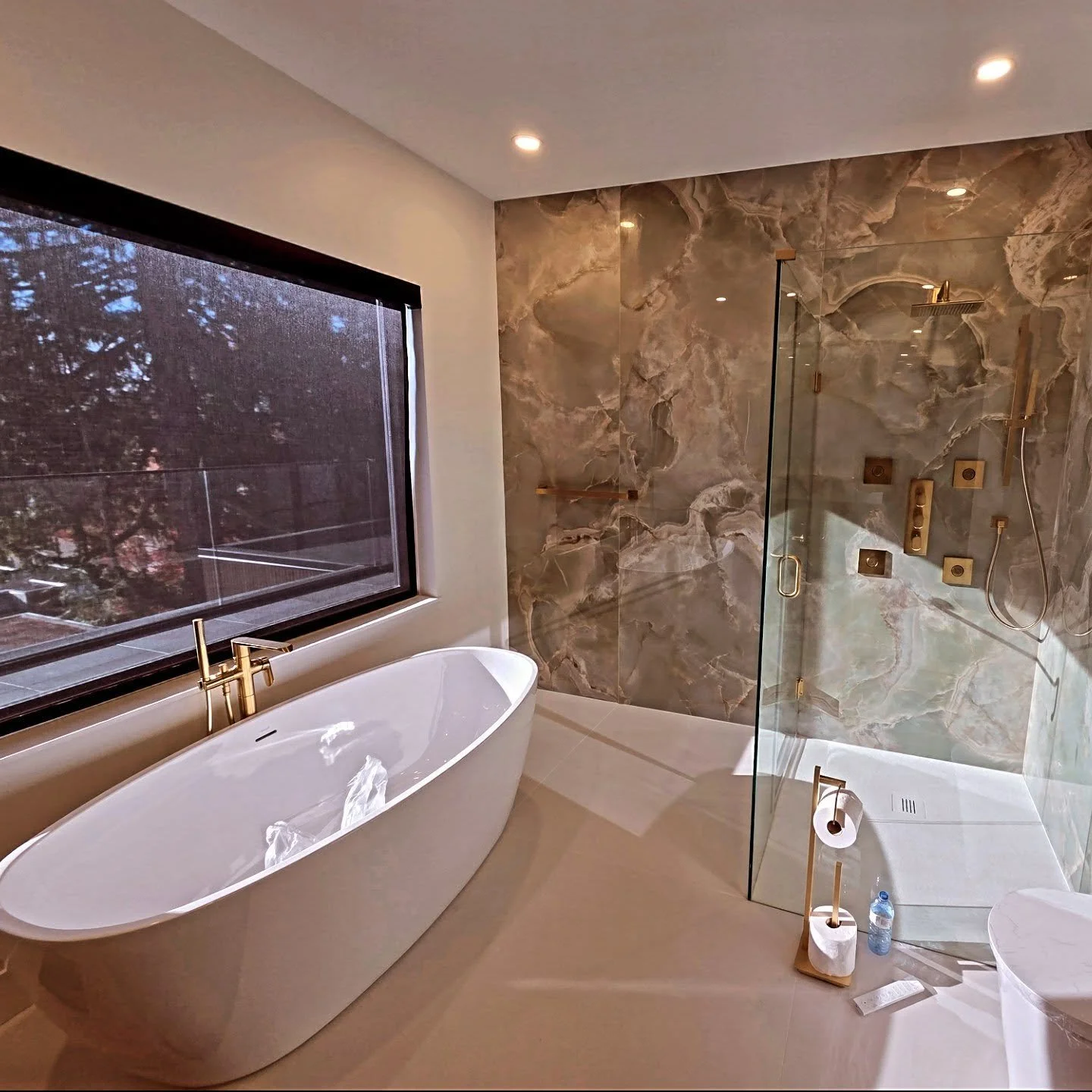 Crafted with care, installed with precision. Another stunning bathroom brought to life by our team. #QualityPlumbing #ProfessionalPlumbers #LuxuryHomes#wisemanmechanical