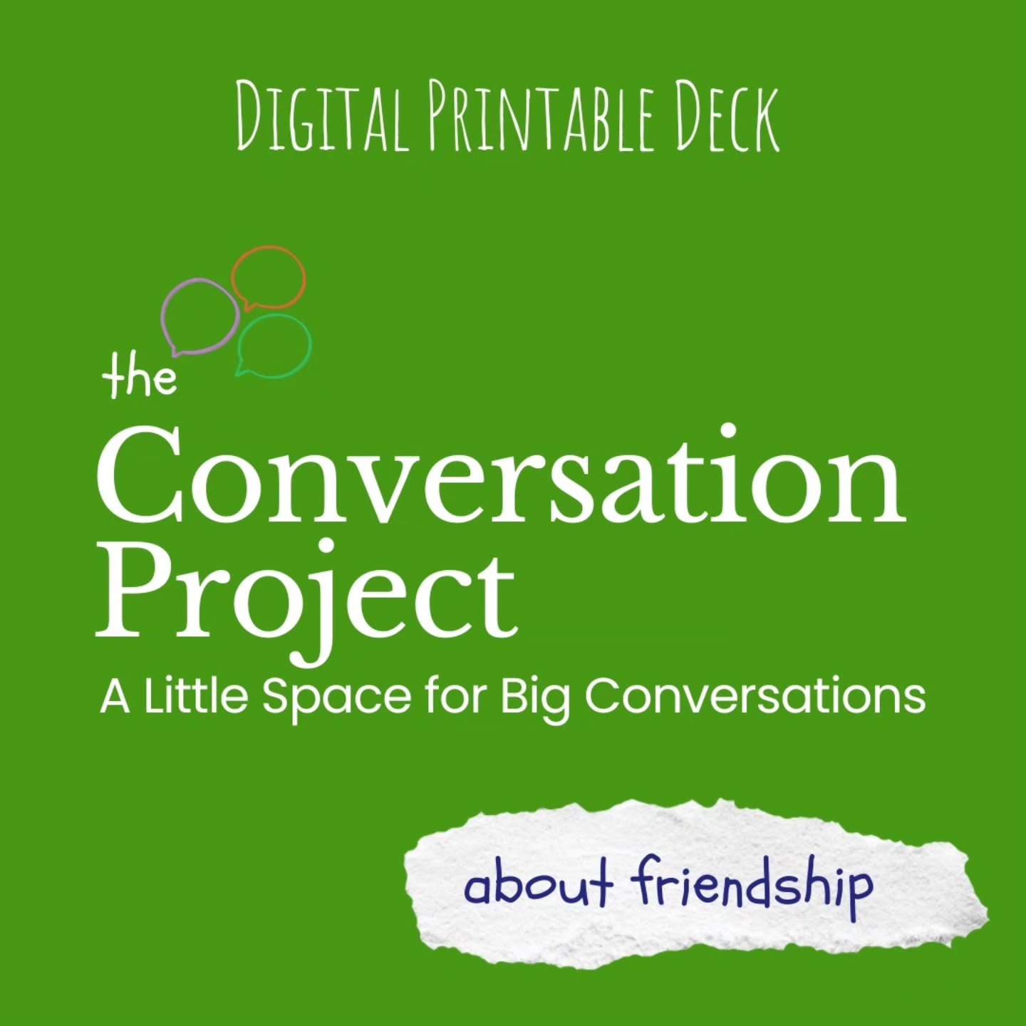 @convo.project is launching a new collection of digital downloadable tools designed to spark meaningful connections. The first release is a printable card deck featuring 24 thought provoking prompts on the theme of friendship. Order on our website #i