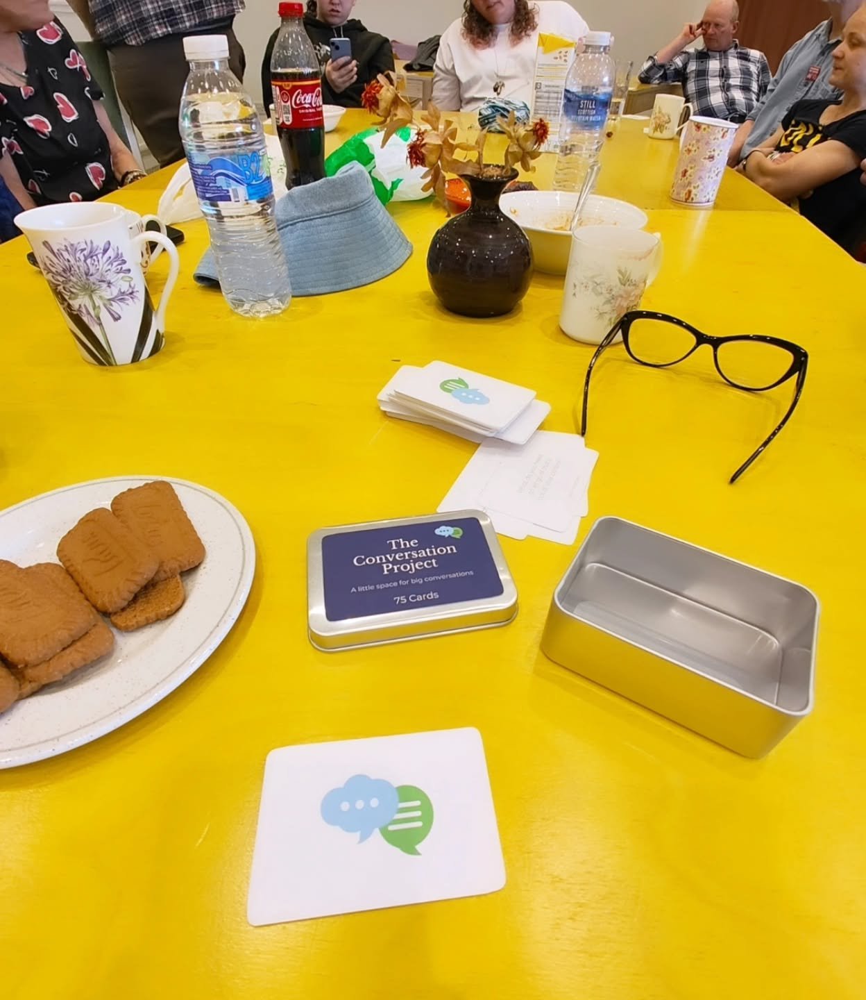 Thank you @communitywellbeingcollective for the warm welcome and delicious lunch. Everyone embraced @convo.project questions with a lot of enthusiasm and bravery and I even managed to catch up with someone I've not seen for about 20 years! #itsgoodto