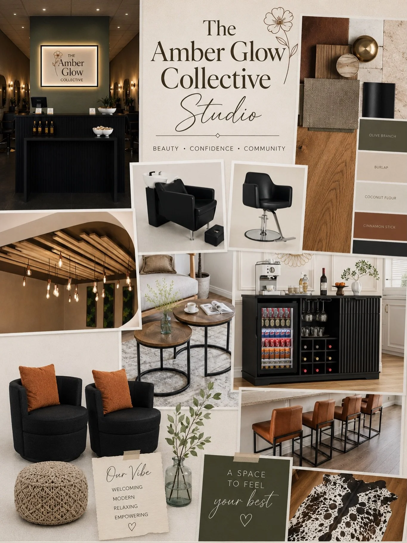 The vision is finally coming to life. ✨

What started as a dream for Amber Glow Collective is becoming a space designed with intention, creativity, and community at its core. From luxury salon services to bridal beauty, every detail has been thoughtf