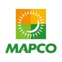 Mapco logo featuring a sun, moon, and green and orange colors.
