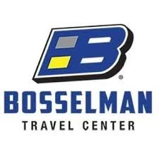 Bosselman Travel Center logo with a stylized blue and yellow