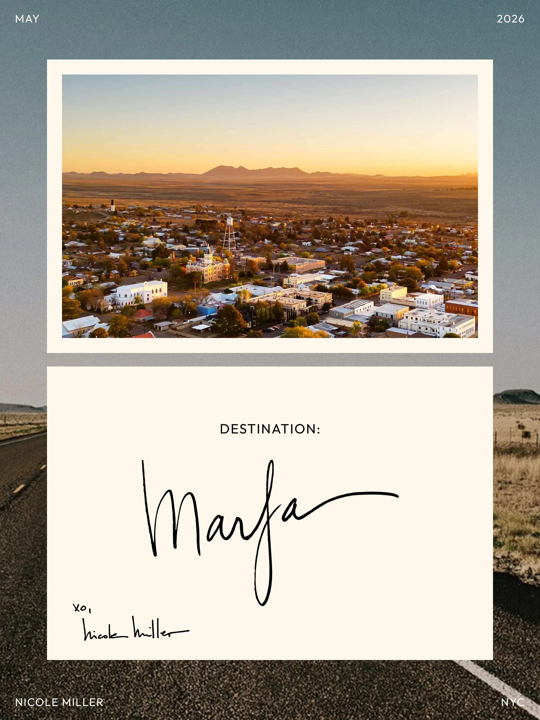Our travel series continues with one of Nicole&rsquo;s favorite desert escapes: Marfa, Texas 🌵

Art, architecture, desert landscapes and the kind of places worth planning a trip around ✨