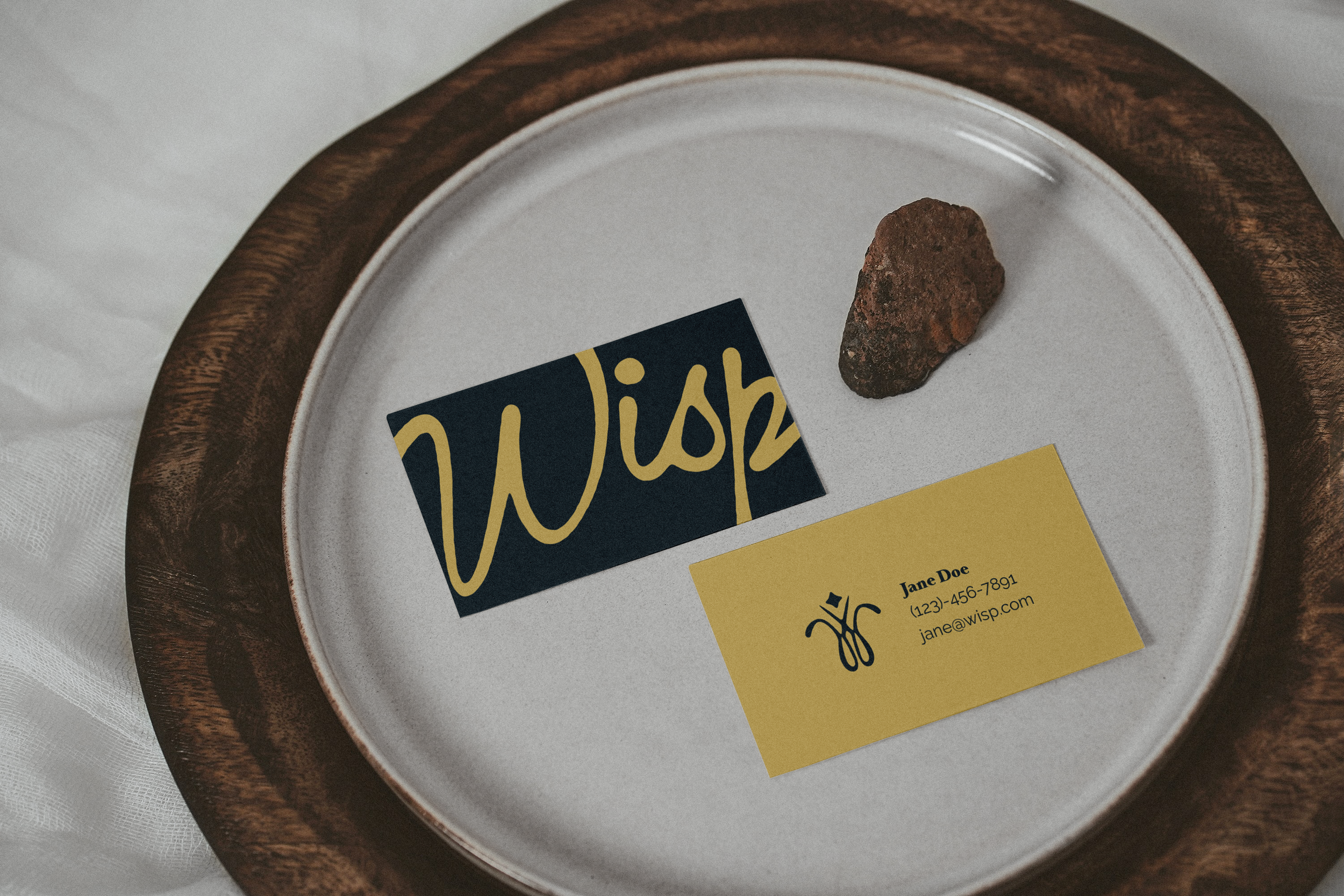 Business Card on Plate Mockup.png