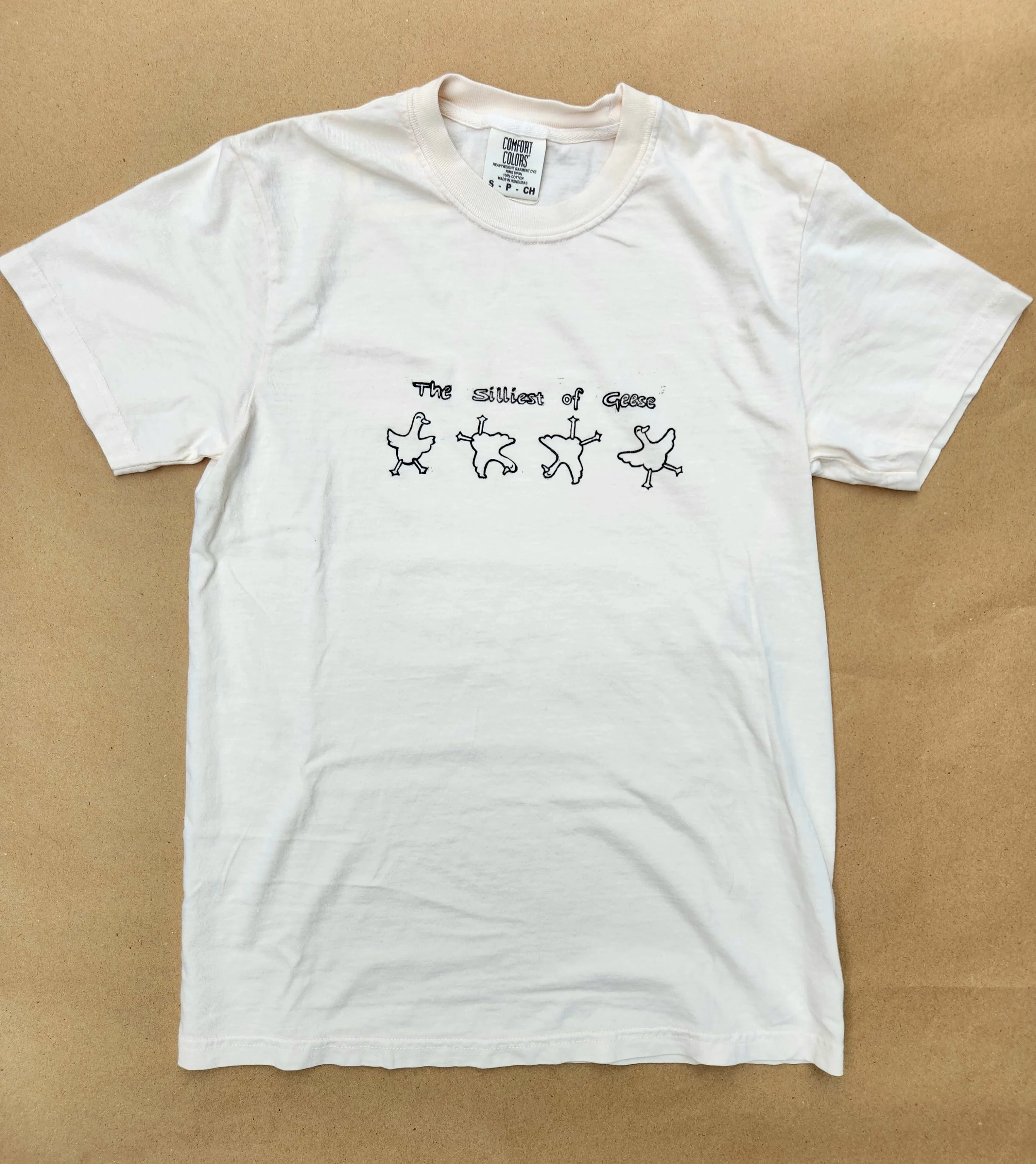 “The Silliest of Geese” Linocut T‑Shirt - 100% Cotton